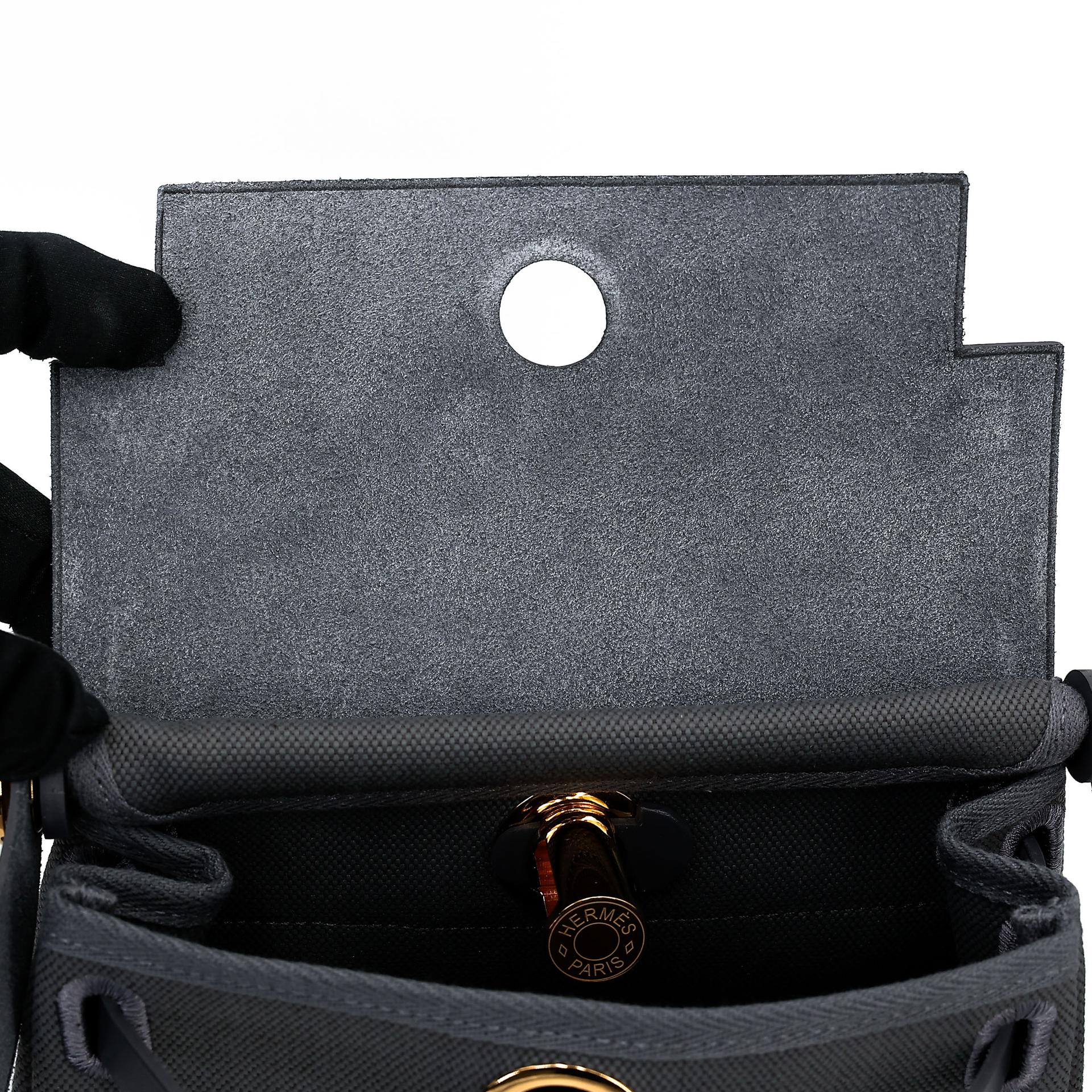 ランク N 新品 HERMÈS エルメス エールバッグジップ ミニ 20 アルドワーズ (85) キャンバス ヴァッシュハンター ゴールド金具 K刻印 (2025) - 15