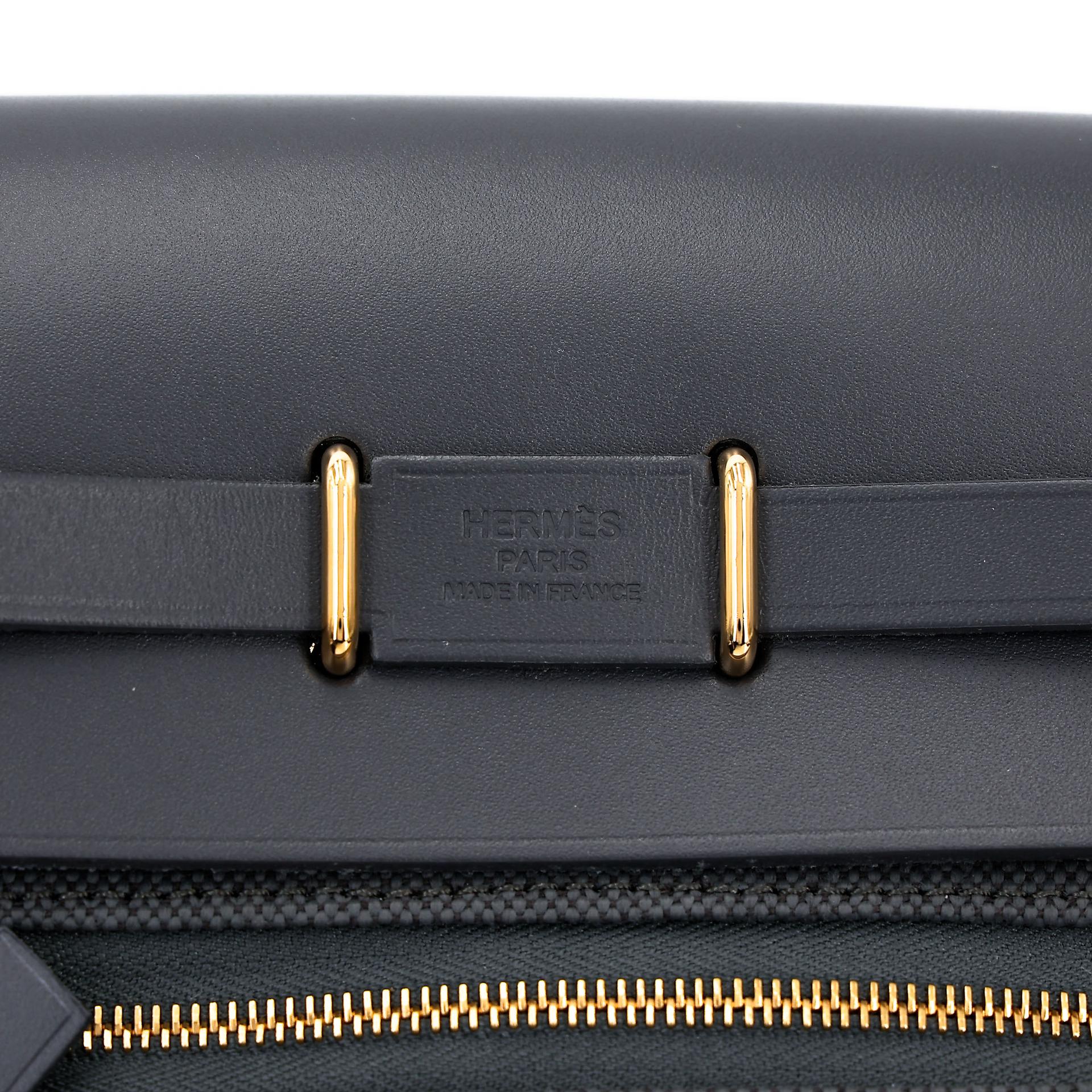 ランク N 新品 HERMÈS エルメス エールバッグジップ ミニ 20 アルドワーズ (85) キャンバス ヴァッシュハンター ゴールド金具 K刻印 (2025) - 10