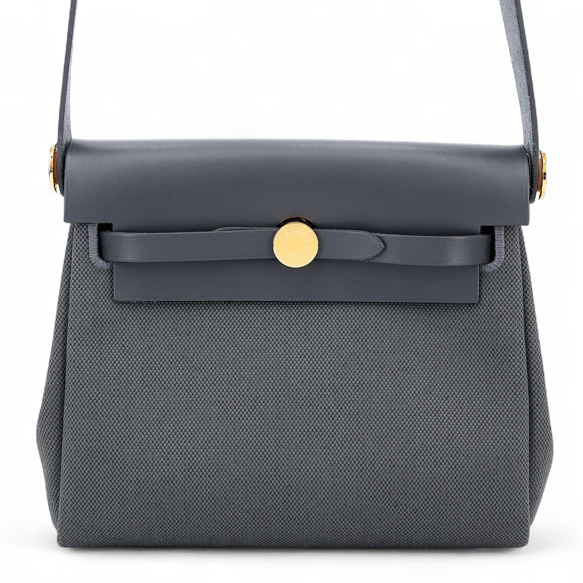 ランク N 新品 HERMÈS エルメス エールバッグジップ ミニ 20 アルドワーズ (85) キャンバス ヴァッシュハンター ゴールド金具 K刻印 (2025) - 1
