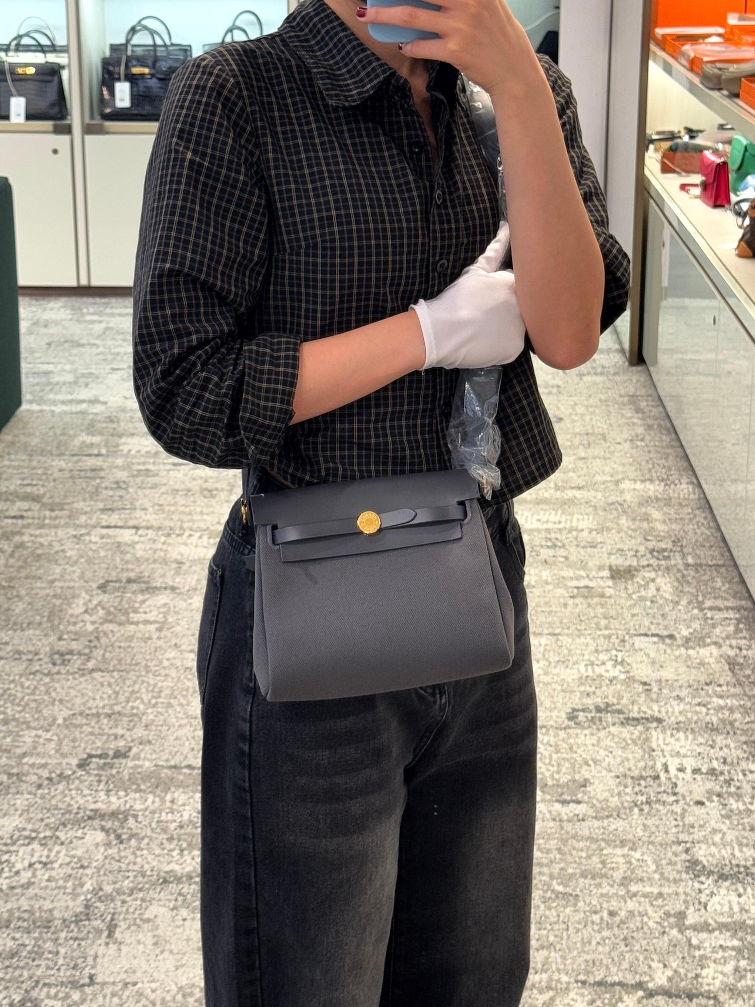 ランク N 新品 HERMÈS エルメス エールバッグジップ ミニ 20 アルドワーズ (85) キャンバス ヴァッシュハンター ゴールド金具 K刻印 (2025) - 3