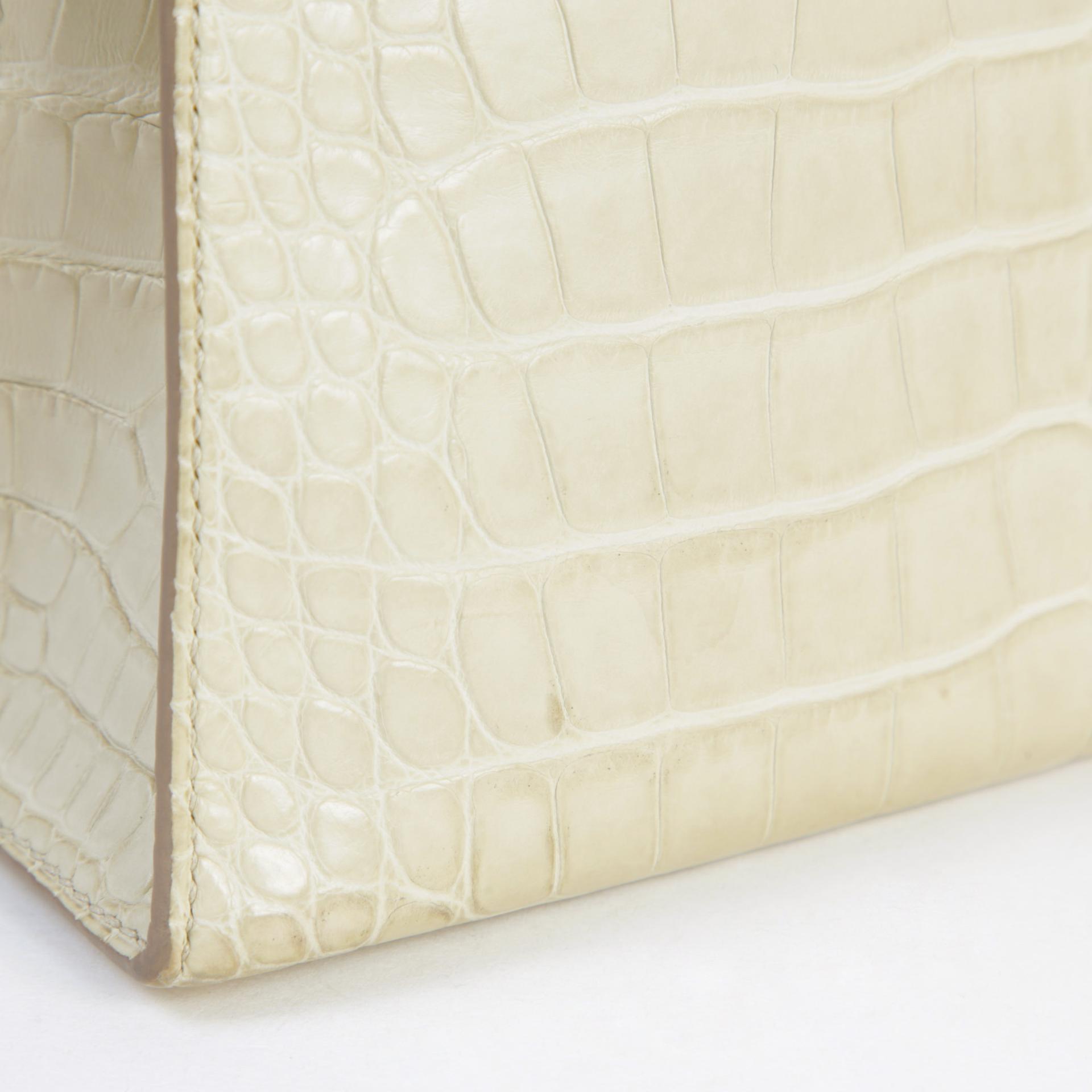 Very Good ( Rank A) HERMÈS Mini Kelly II Beton (8L) Matte Alligator Gold hardware U (2022) - 10