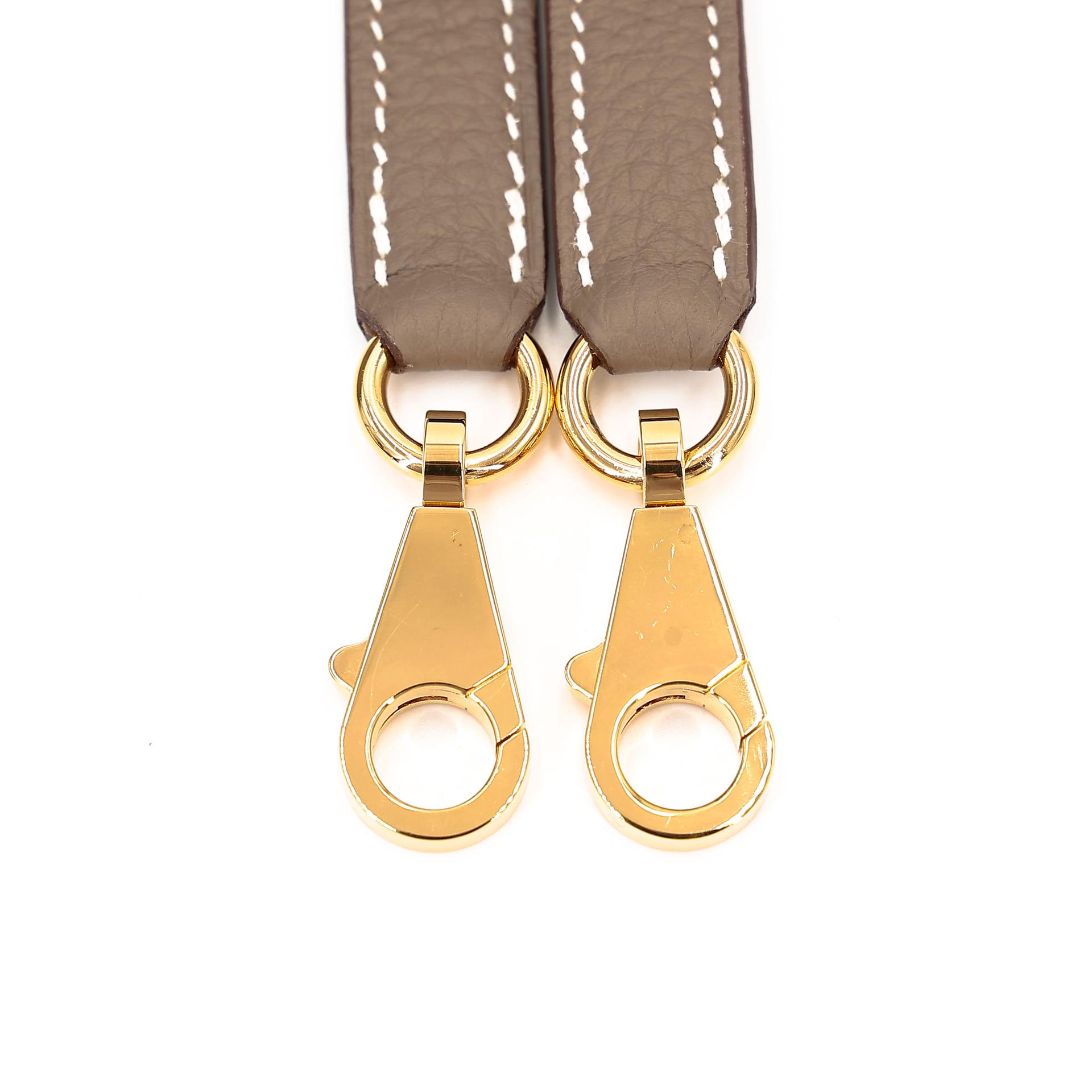Excellent ( Rank SA ) HERMÈS Kelly 28 Etoupe (18) Togo Gold hardware Z (2021) - 30