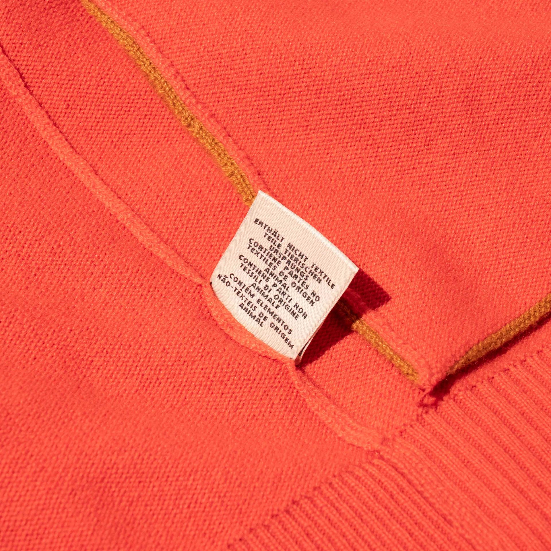 Unused ( Rank NS ) HERMÈS V-neck knit cardigan Orange Cashmere - 6