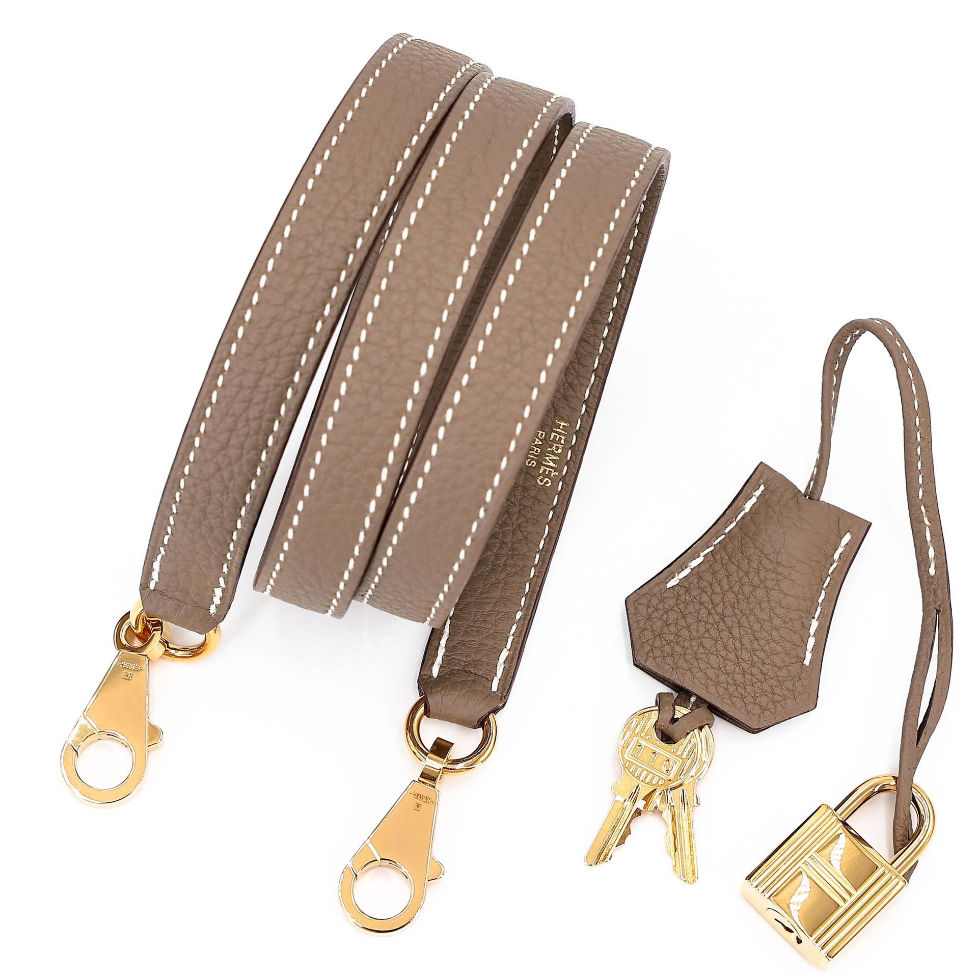 Excellent ( Rank SA ) HERMÈS Kelly 28 Etoupe (18) Togo Gold hardware Z (2021) - 28