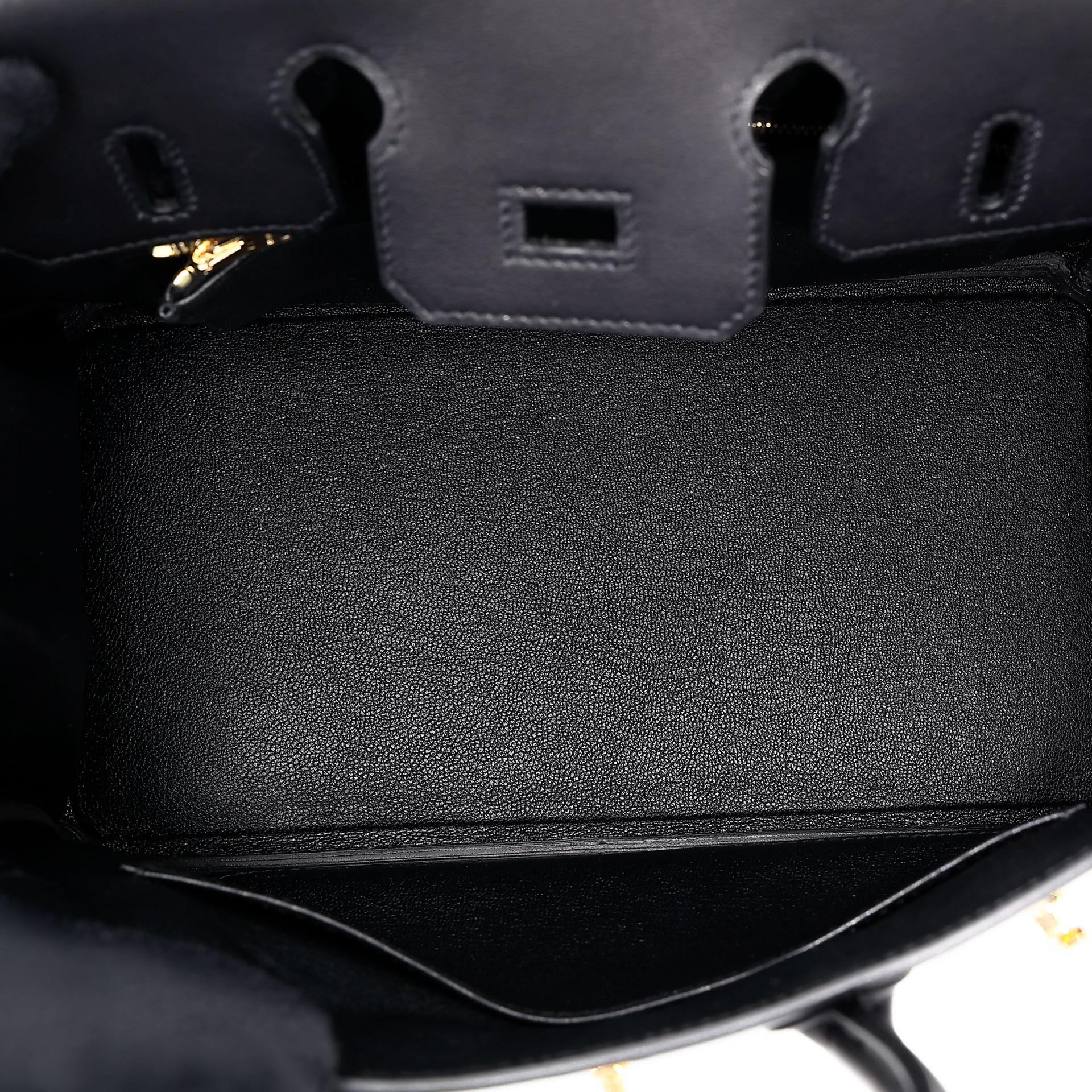 Brand New ( Rank N ) HERMÈS Birkin 25 Noir (89) Volupto calfskin Gold hardware K (2025) - 17