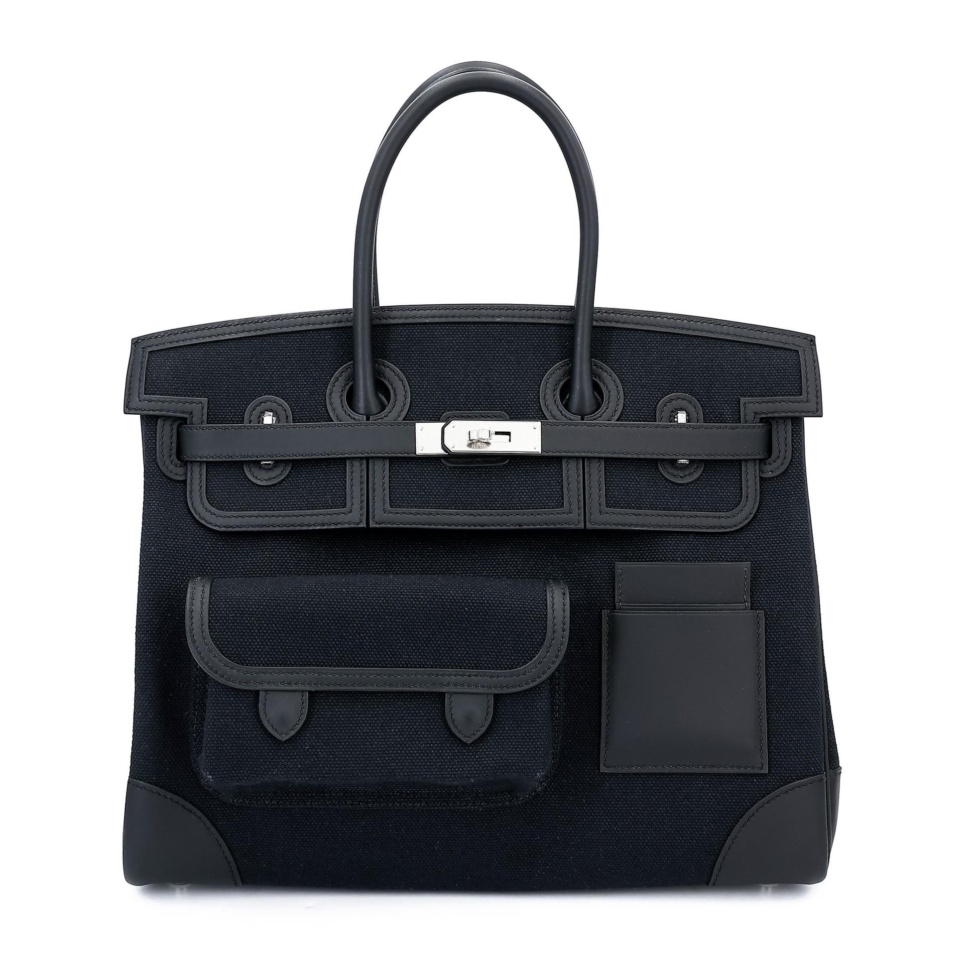 Brand New ( Rank N ) HERMÈS Limited Edition Birkin Cargo 35 Noir (89) Toile Goeland canvas Swift Palladium hardware K (2025) - 1