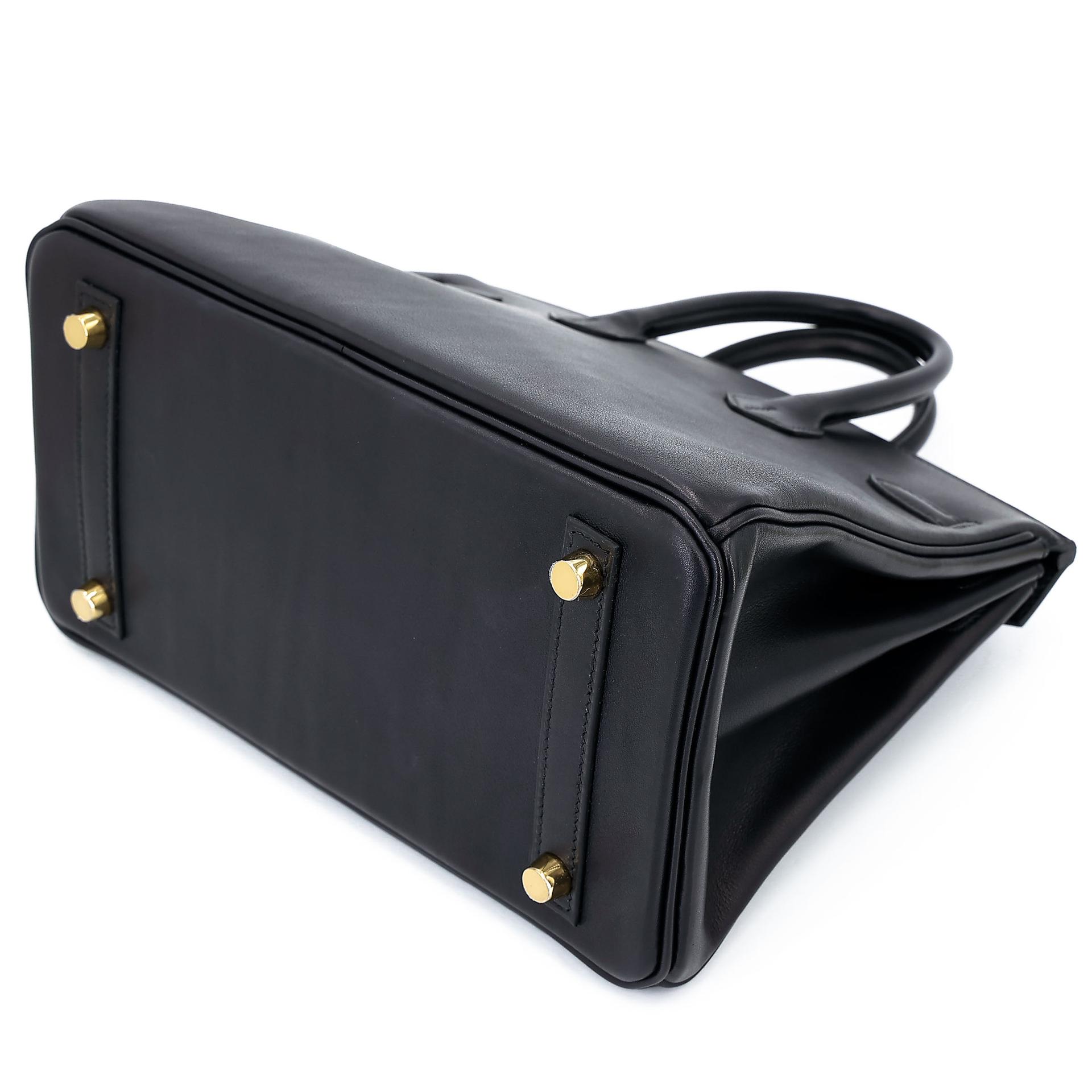 Brand New ( Rank N ) HERMÈS Birkin 25 Noir (89) Volupto calfskin Gold hardware K (2025) - 7