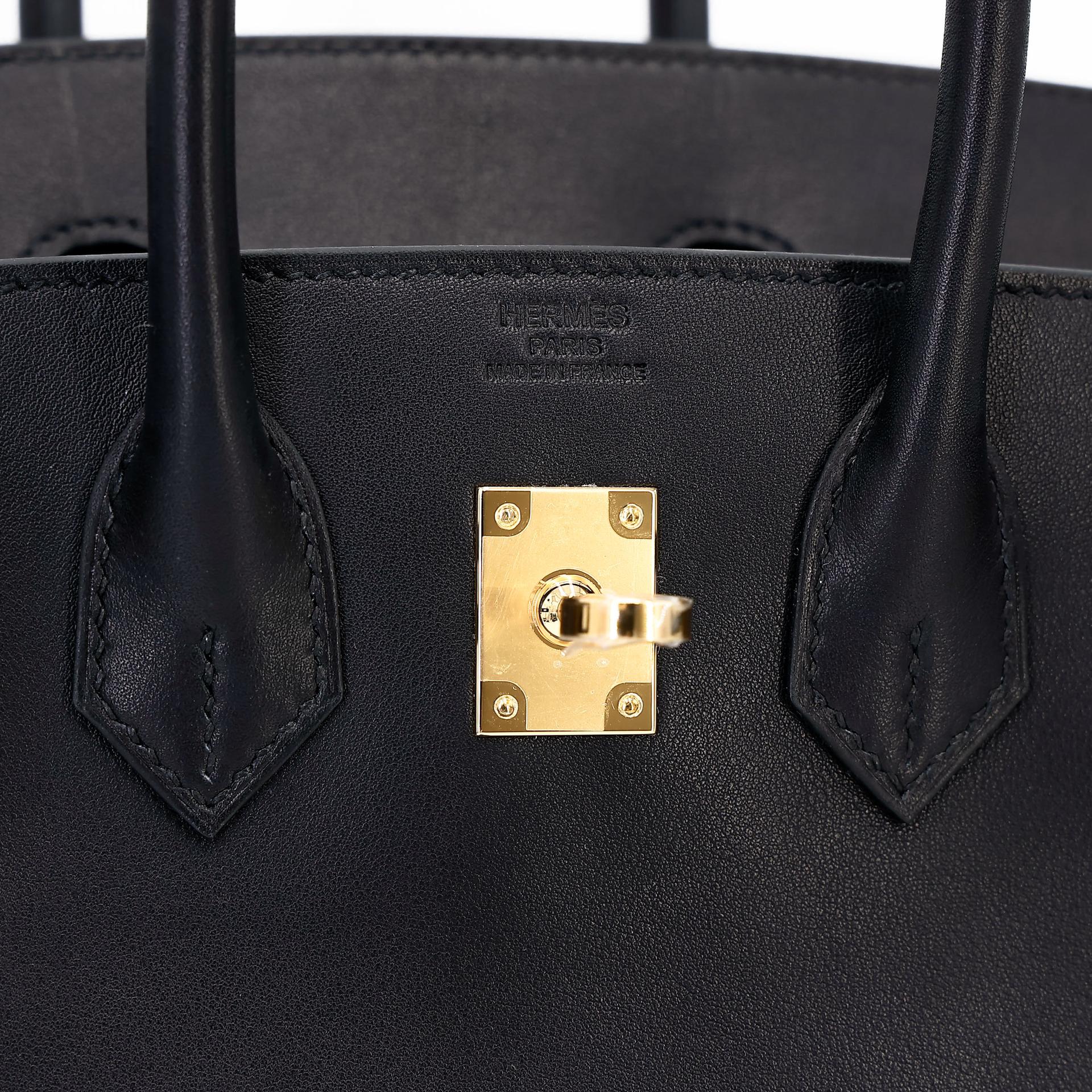 Brand New ( Rank N ) HERMÈS Birkin 25 Noir (89) Volupto calfskin Gold hardware K (2025) - 11