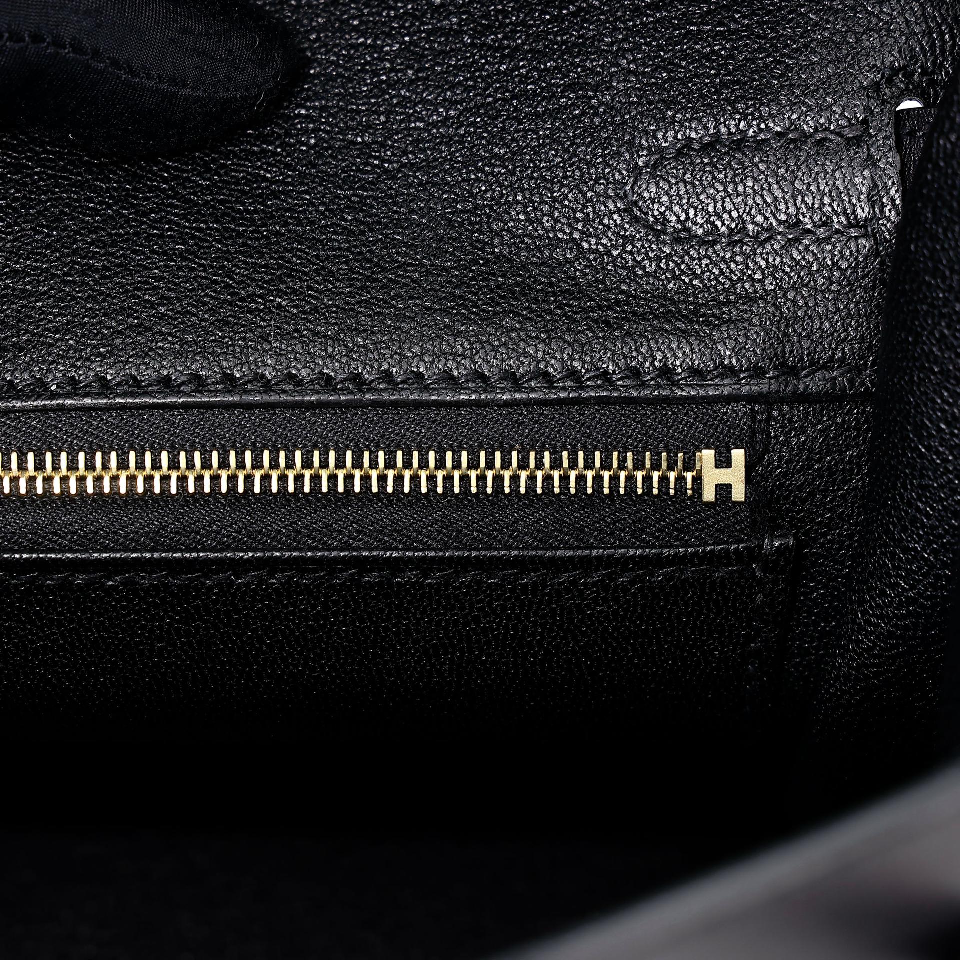 Brand New ( Rank N ) HERMÈS Birkin 25 Noir (89) Volupto calfskin Gold hardware K (2025) - 13