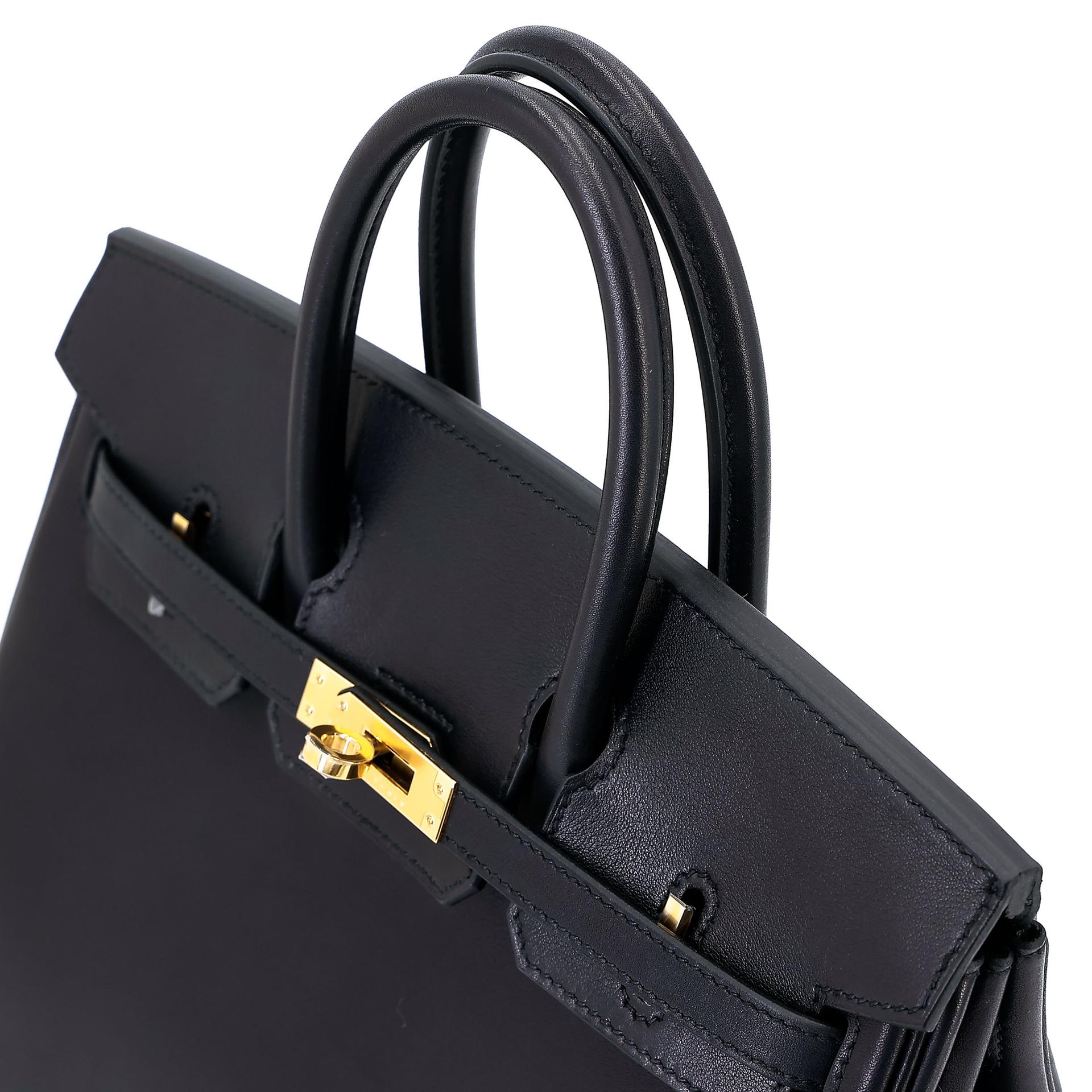 Brand New ( Rank N ) HERMÈS Birkin 25 Noir (89) Volupto calfskin Gold hardware K (2025) - 4