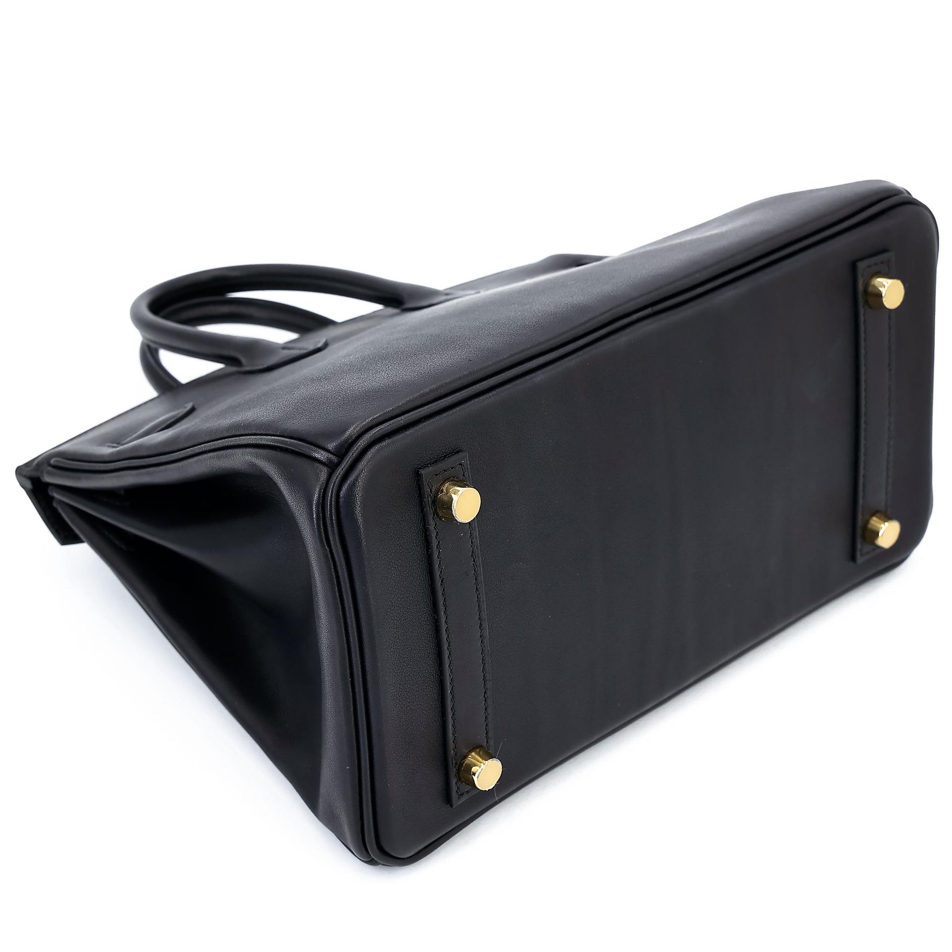 Brand New ( Rank N ) HERMÈS Birkin 25 Noir (89) Volupto calfskin Gold hardware K (2025) - 8
