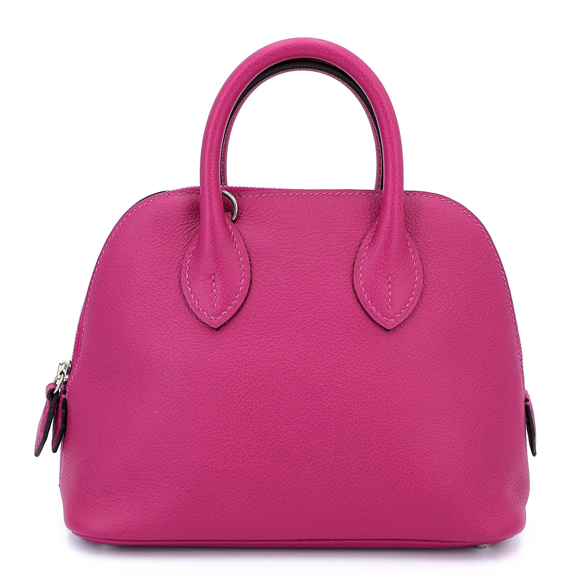 Excellent ( Rank SA ) HERMÈS Mini Bolide 1923 Rose Purple (L3) Evercolor Palladium hardware C (2018) - 1