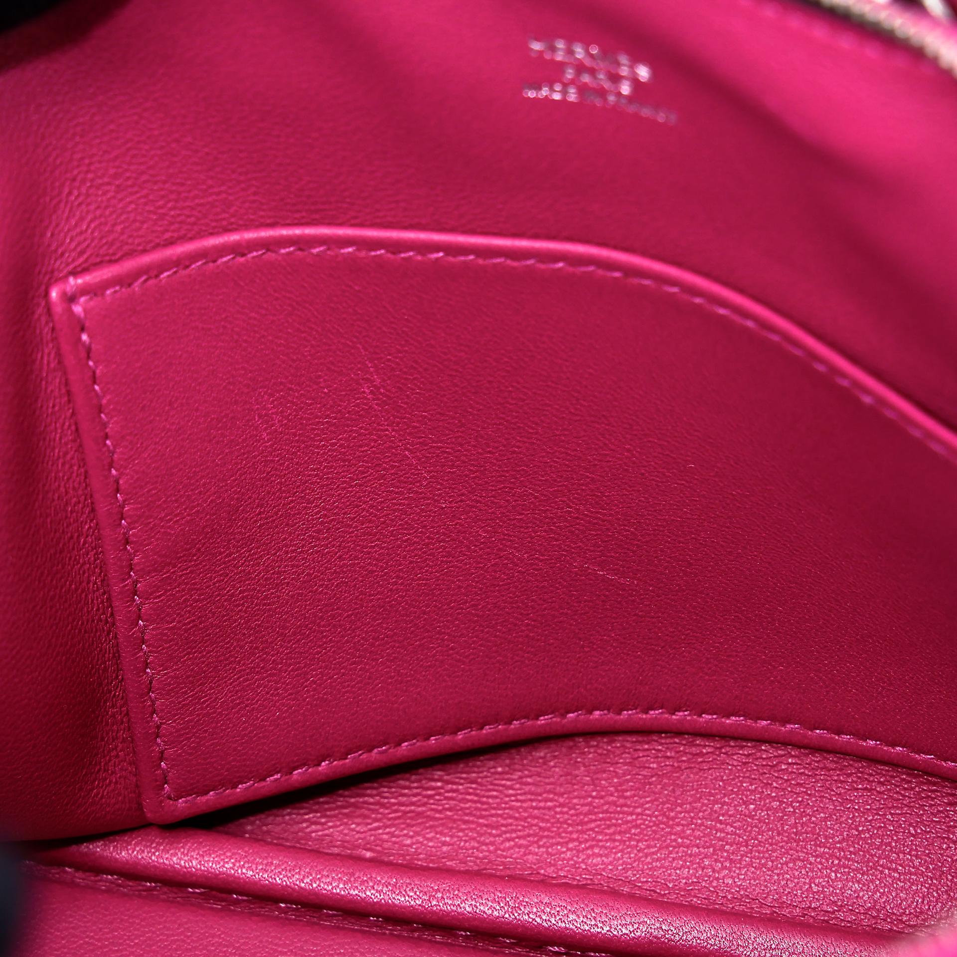 Excellent ( Rank SA ) HERMÈS Mini Bolide 1923 Rose Purple (L3) Evercolor Palladium hardware C (2018) - 14