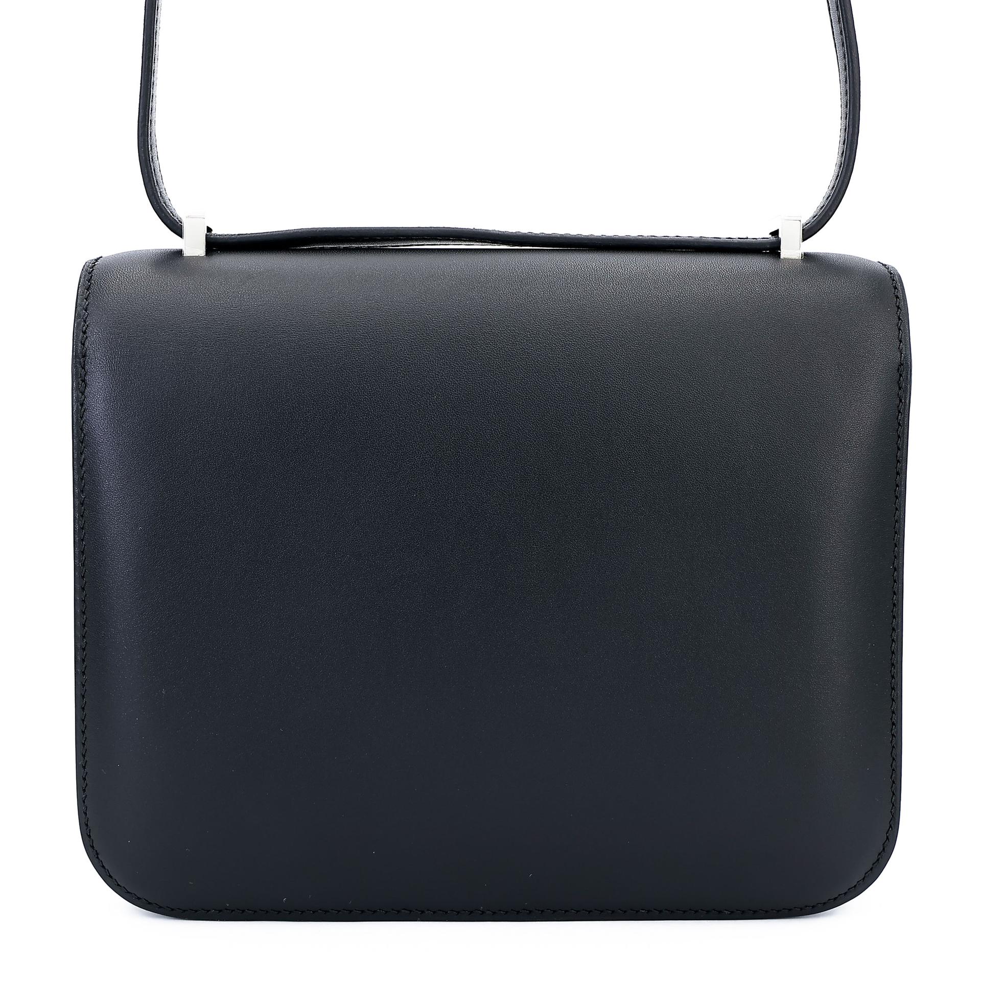 Very Good ( Rank A) HERMÈS Limited Edition Constance Mini Studio Noir (89) Monsieur Palladium hardware Z (2021) - 2