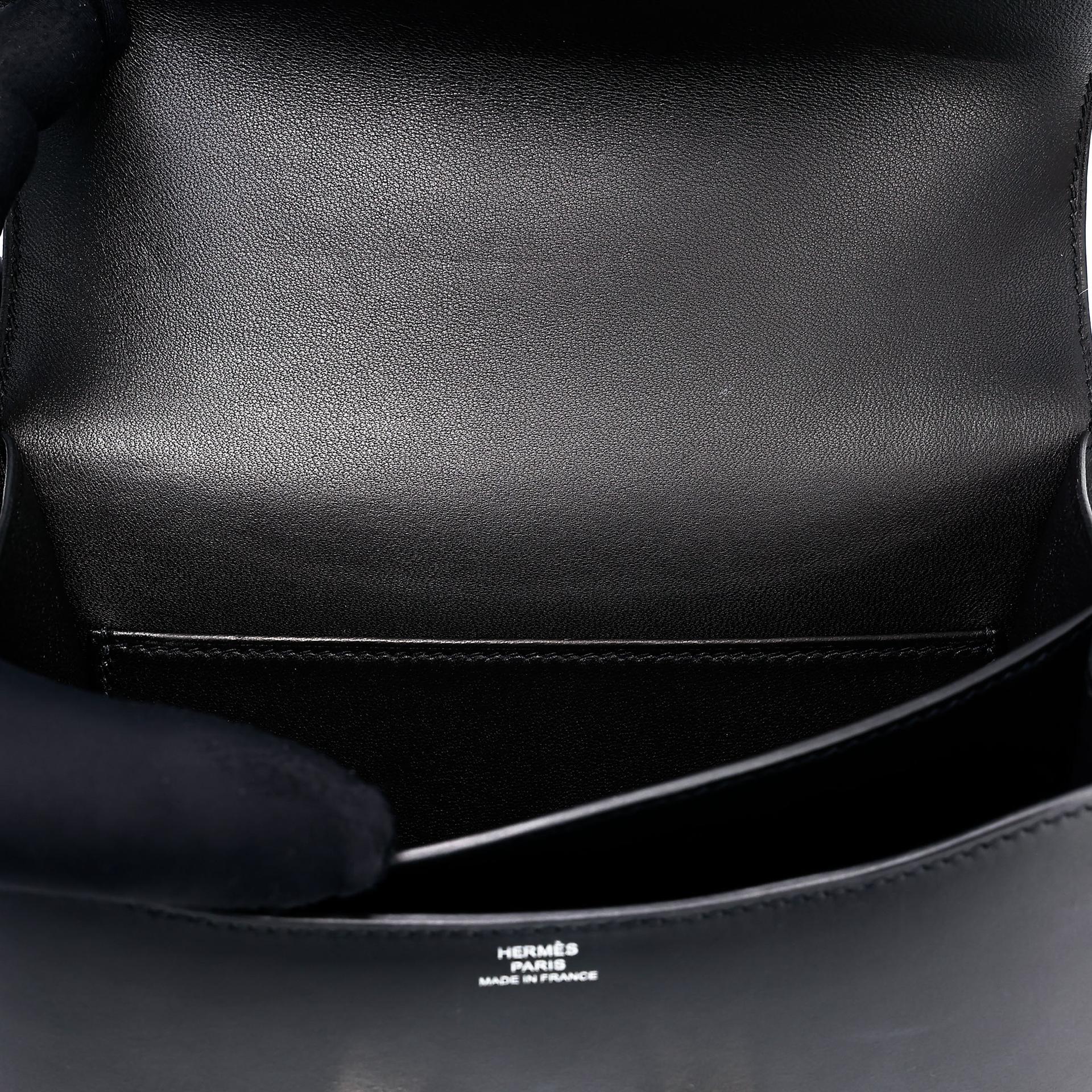 Very Good ( Rank A) HERMÈS Limited Edition Constance Mini Studio Noir (89) Monsieur Palladium hardware Z (2021) - 18