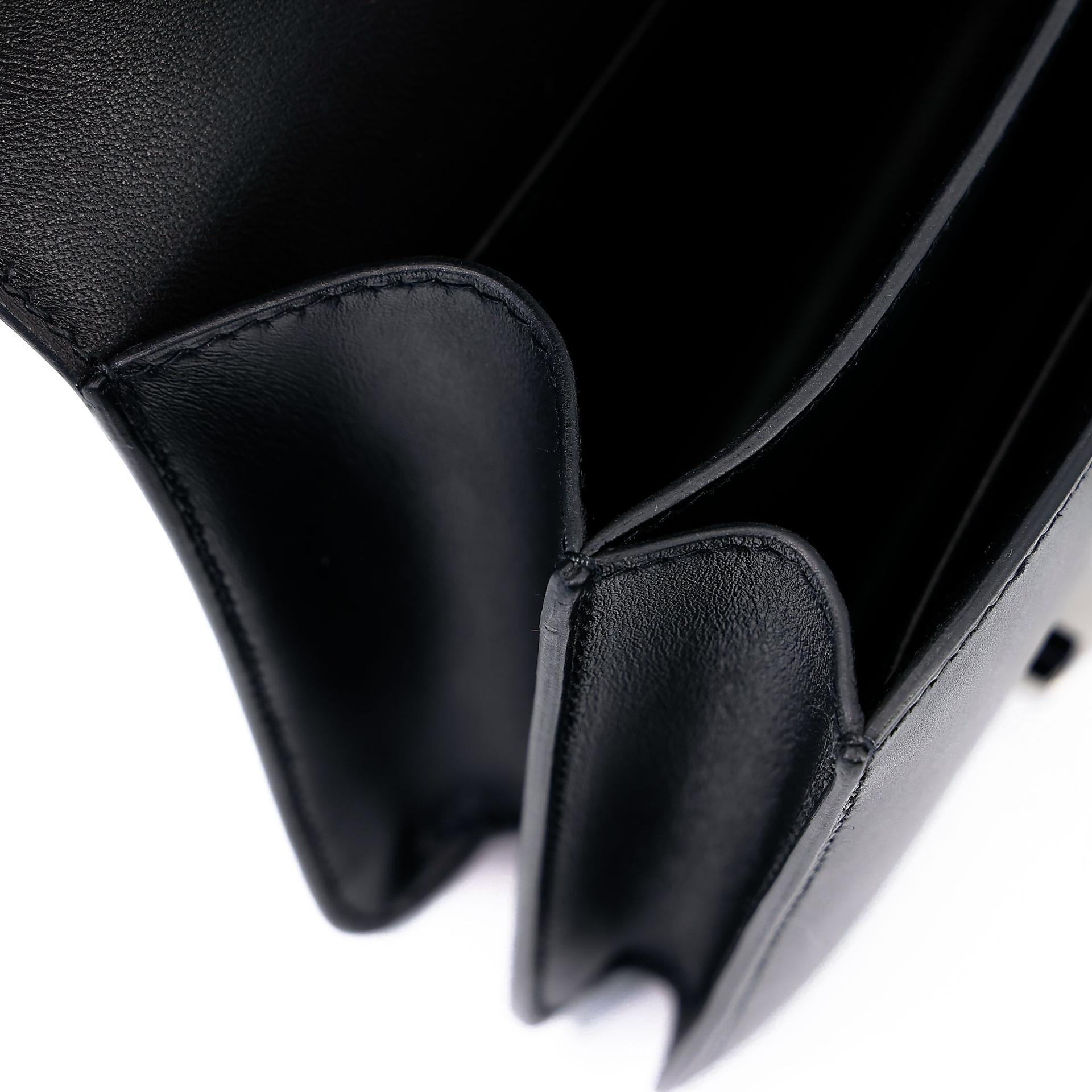 Very Good ( Rank A) HERMÈS Limited Edition Constance Mini Studio Noir (89) Monsieur Palladium hardware Z (2021) - 21