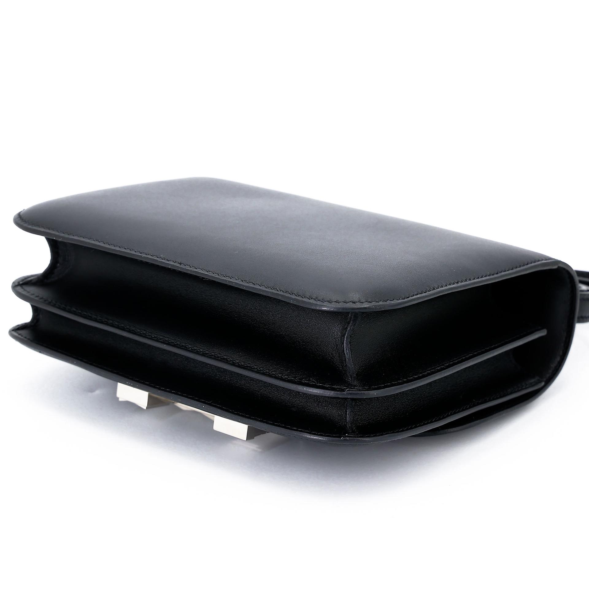 Very Good ( Rank A) HERMÈS Limited Edition Constance Mini Studio Noir (89) Monsieur Palladium hardware Z (2021) - 6