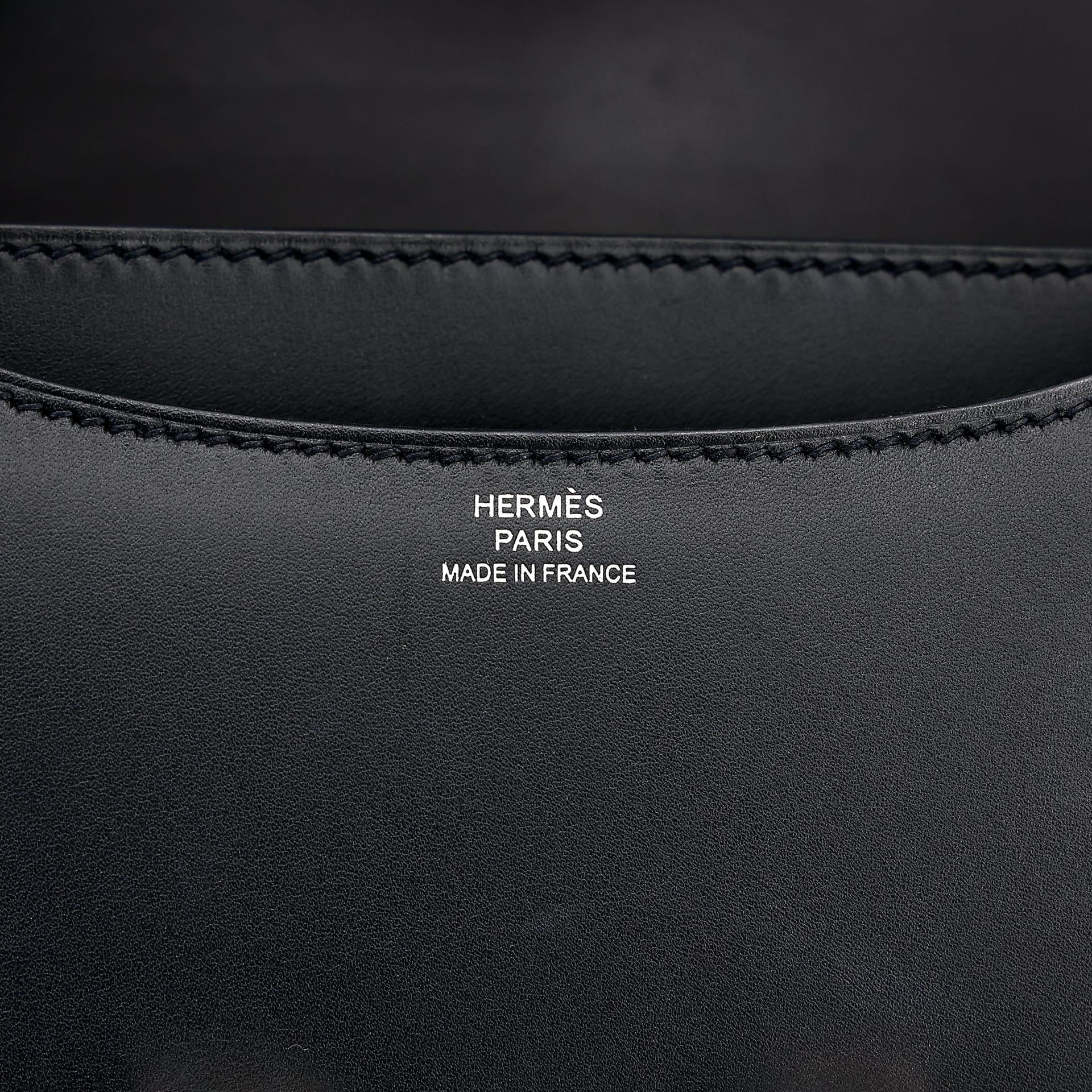 Very Good ( Rank A) HERMÈS Limited Edition Constance Mini Studio Noir (89) Monsieur Palladium hardware Z (2021) - 16