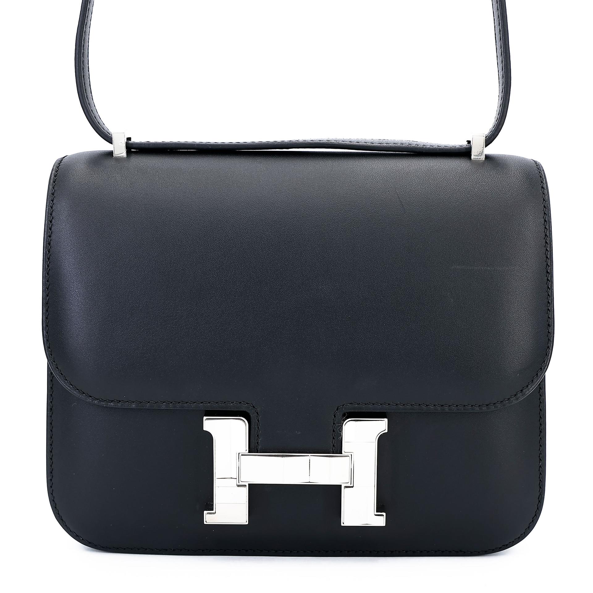 Very Good ( Rank A) HERMÈS Limited Edition Constance Mini Studio Noir (89) Monsieur Palladium hardware Z (2021) - 1