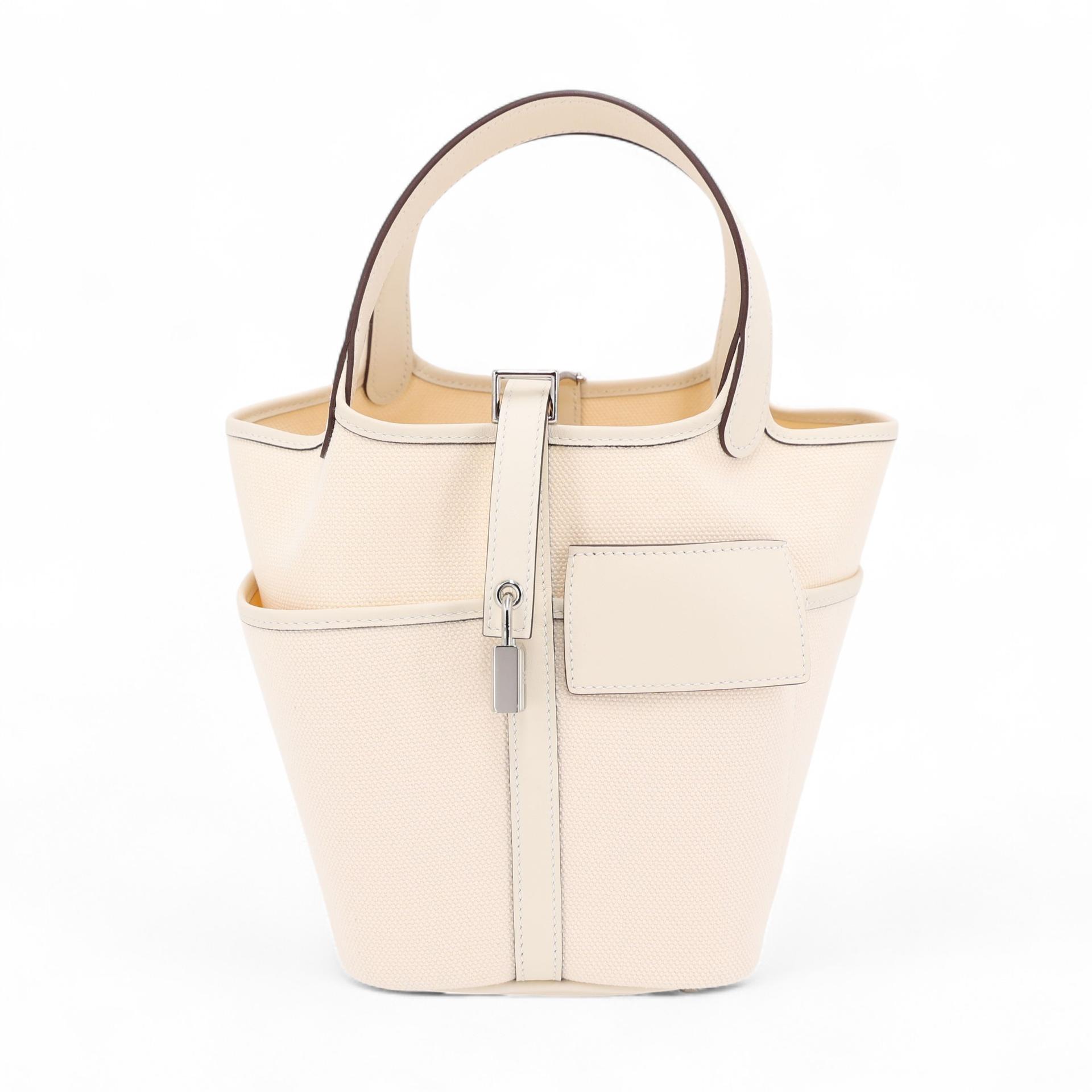 ランク NS 未使用品 HERMÈS エルメス 限定品 ピコタンロックPM カーゴ ナタ (I2) スイフト キャンバス シルバー金具 U刻印 (2022) - 1
