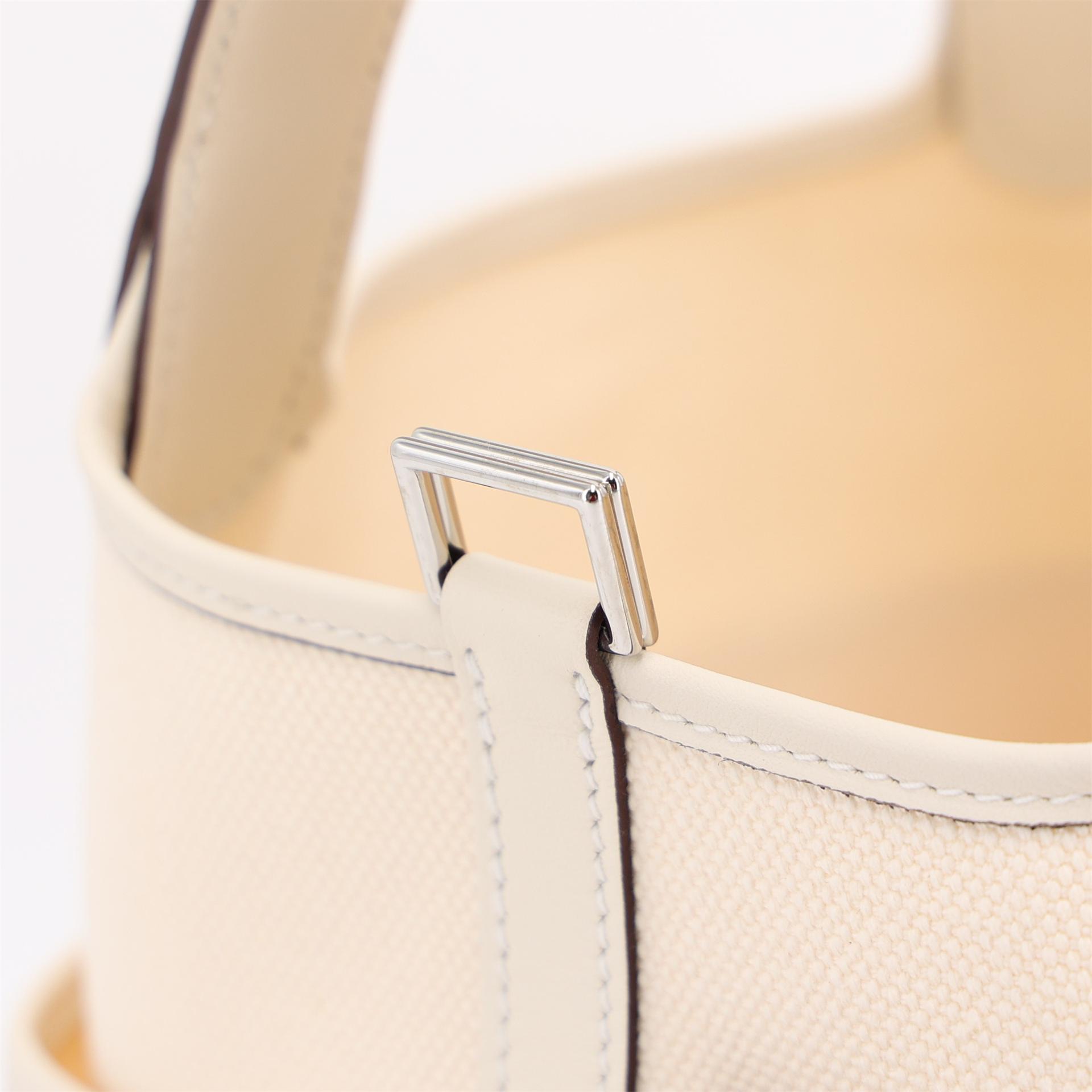 ランク NS 未使用品 HERMÈS エルメス 限定品 ピコタンロックPM カーゴ ナタ (I2) スイフト キャンバス シルバー金具 U刻印 (2022) - 11