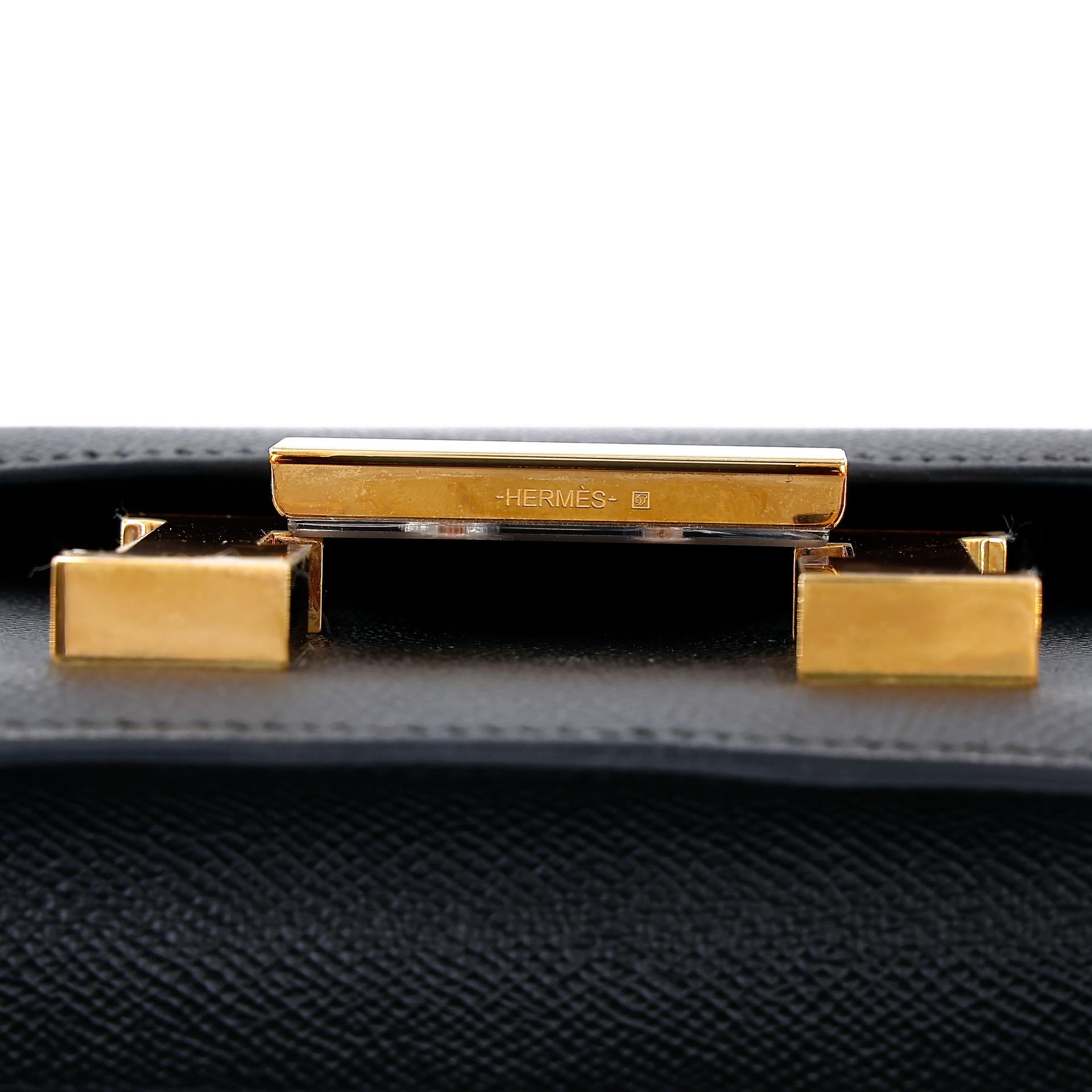ランク A HERMÈS エルメス コンスタンス24 ブラック (89) エプソン ゴールド金具 A刻印 (2017) - 15