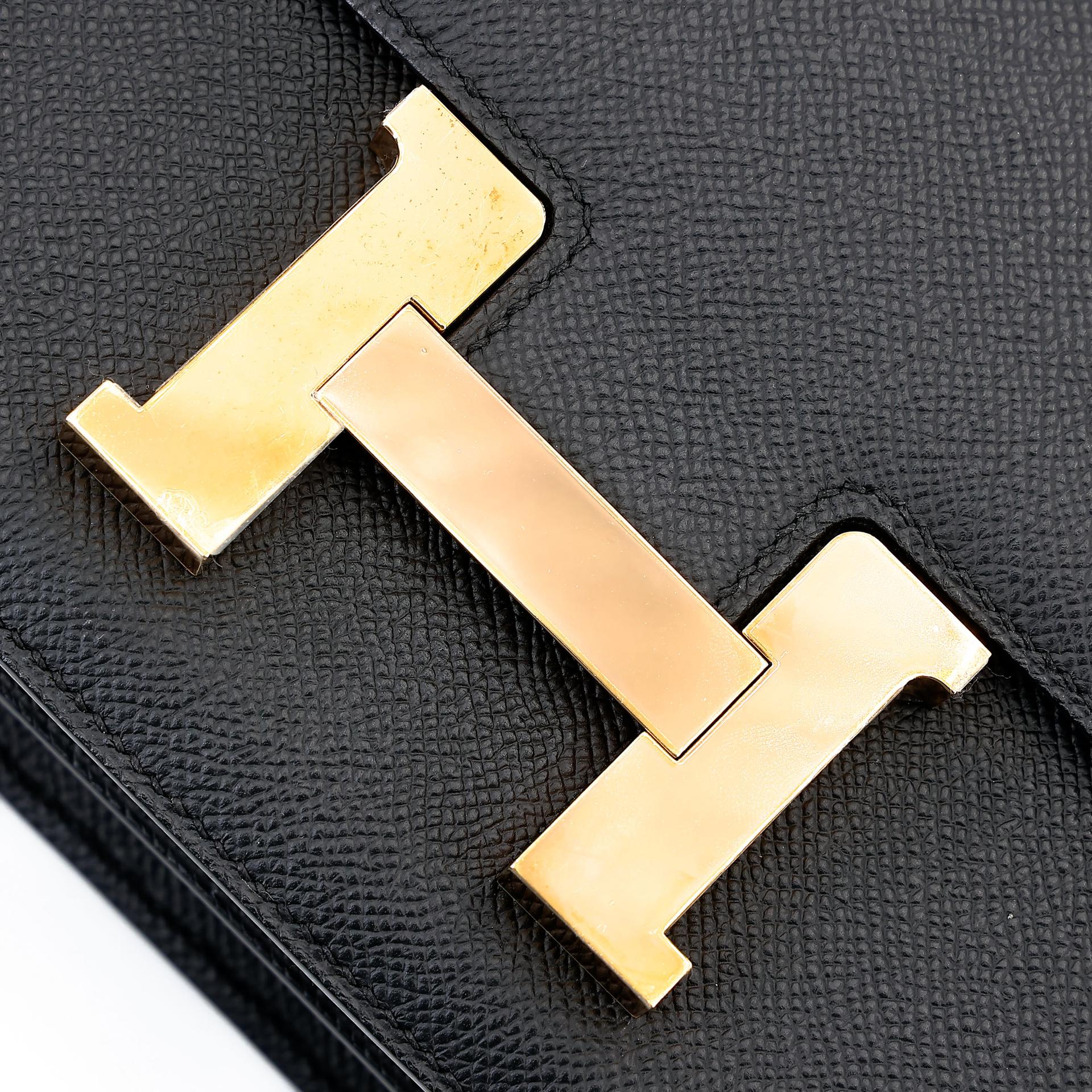 ランク A HERMÈS エルメス コンスタンス24 ブラック (89) エプソン ゴールド金具 A刻印 (2017) - 14