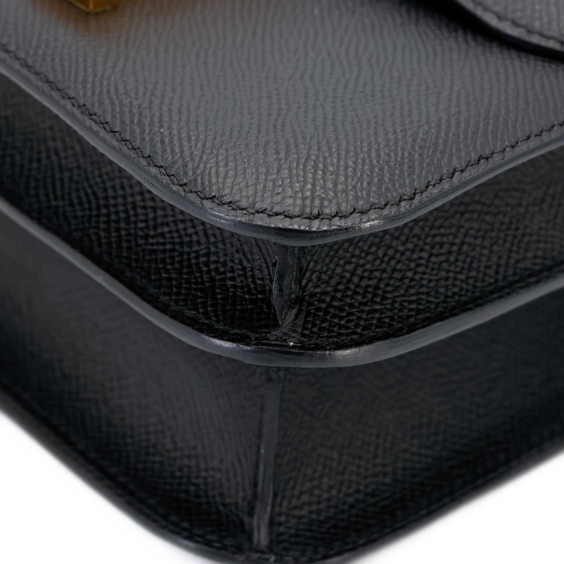 ランク A HERMÈS エルメス コンスタンス24 ブラック (89) エプソン ゴールド金具 A刻印 (2017) - 10