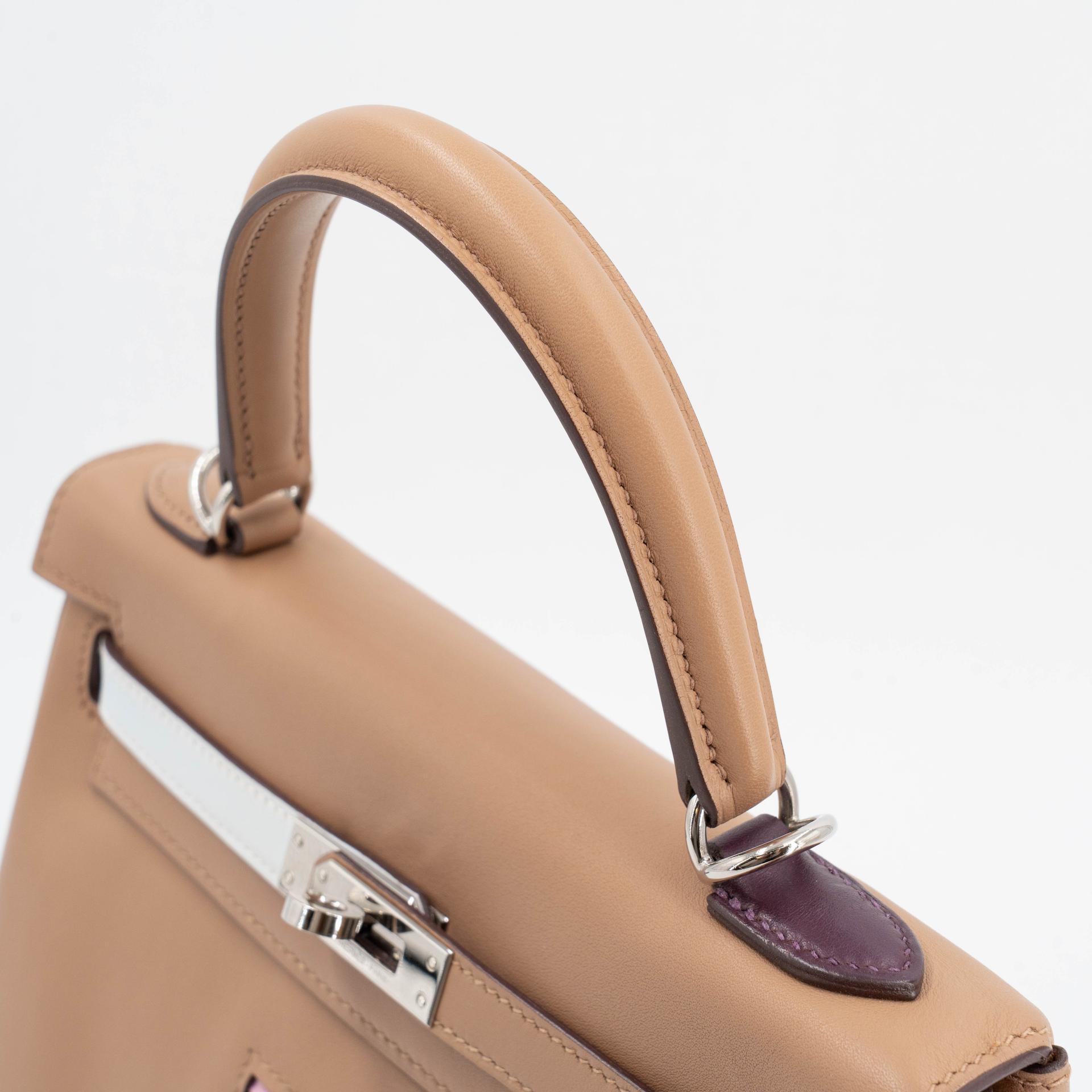 Very Good ( Rank A) HERMÈS Limited Edition Kelly 25 Colormatic Chai (0M) Lime (9R) Bleu Brume (T0) Cassis (N5) Nata (I2) Swift Palladium hardware B (2023) - 28