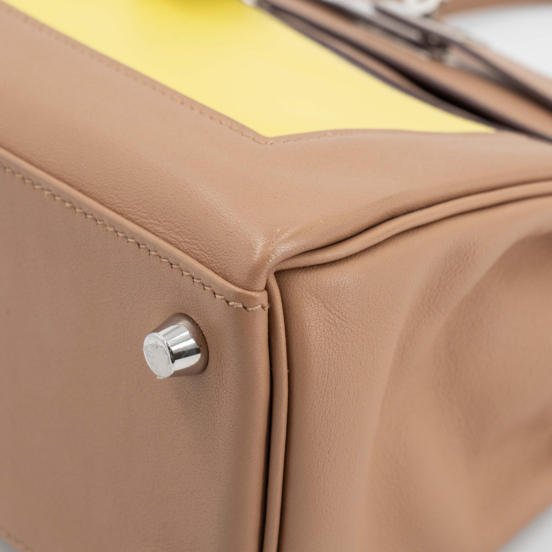 Very Good ( Rank A) HERMÈS Limited Edition Kelly 25 Colormatic Chai (0M) Lime (9R) Bleu Brume (T0) Cassis (N5) Nata (I2) Swift Palladium hardware B (2023) - 9