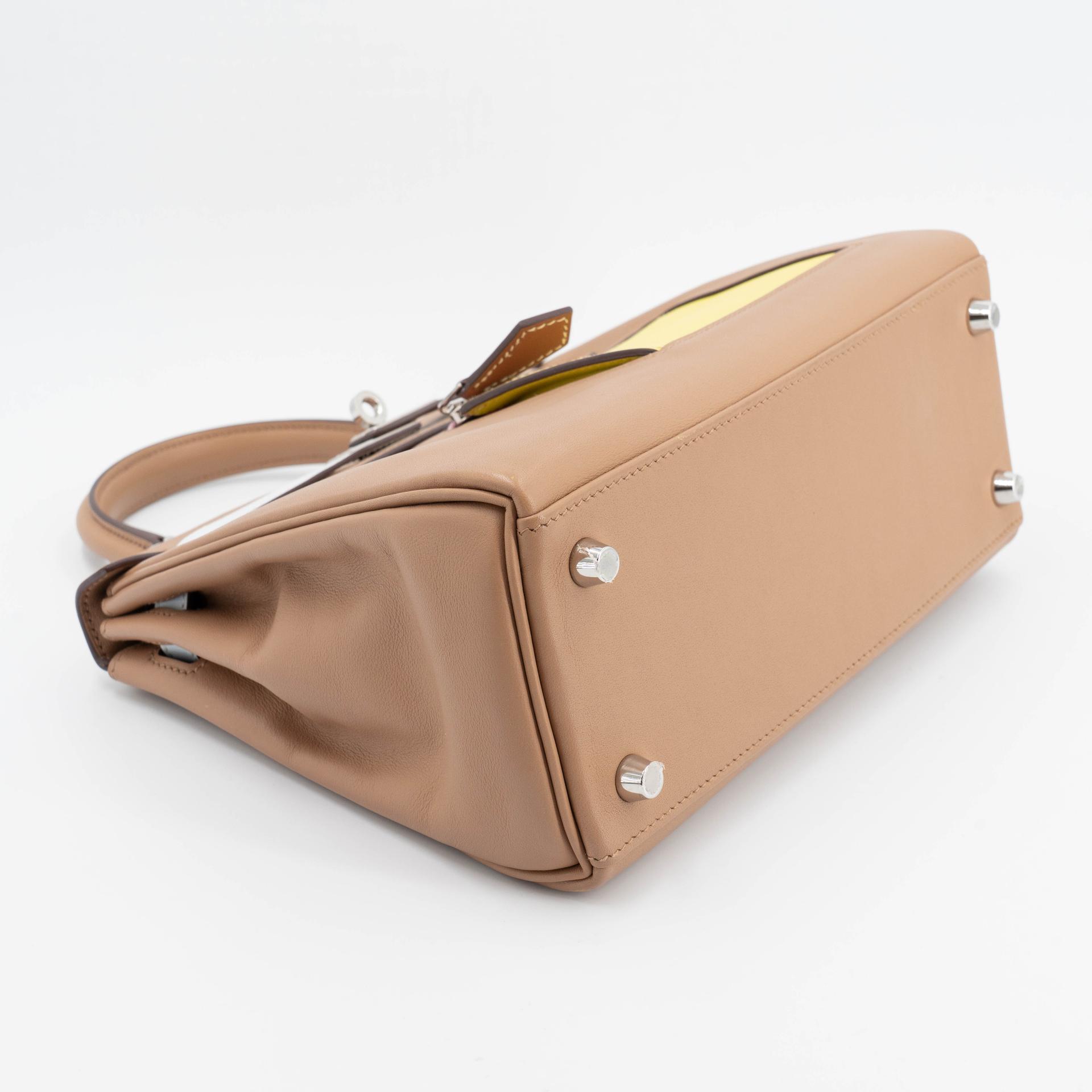 Very Good ( Rank A) HERMÈS Limited Edition Kelly 25 Colormatic Chai (0M) Lime (9R) Bleu Brume (T0) Cassis (N5) Nata (I2) Swift Palladium hardware B (2023) - 3