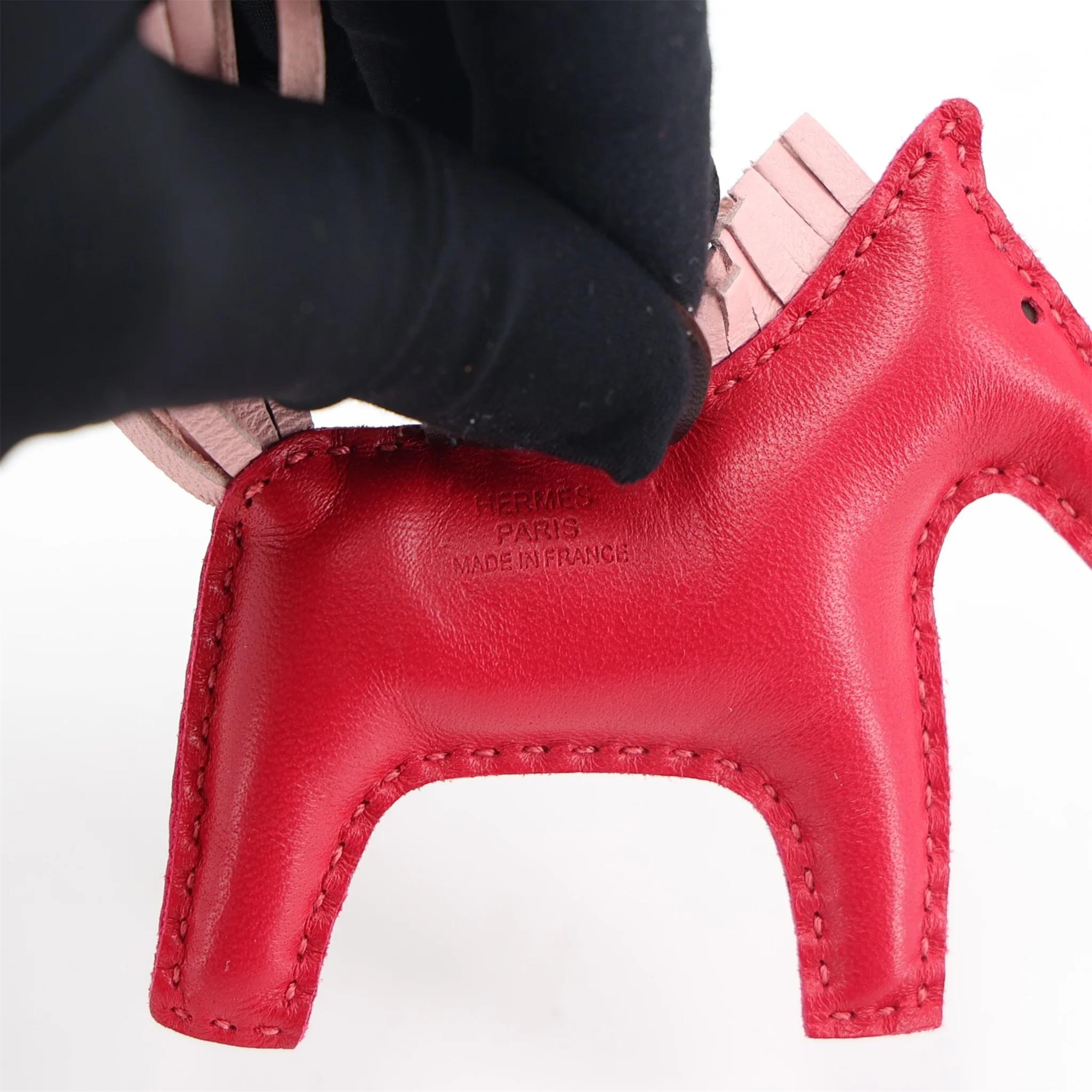 Unused ( Rank NS ) HERMÈS Rodeo PM Framboise (90) Rouge Sellier (0G) Rose Sakura (3Q) Swift U (2022) - 4