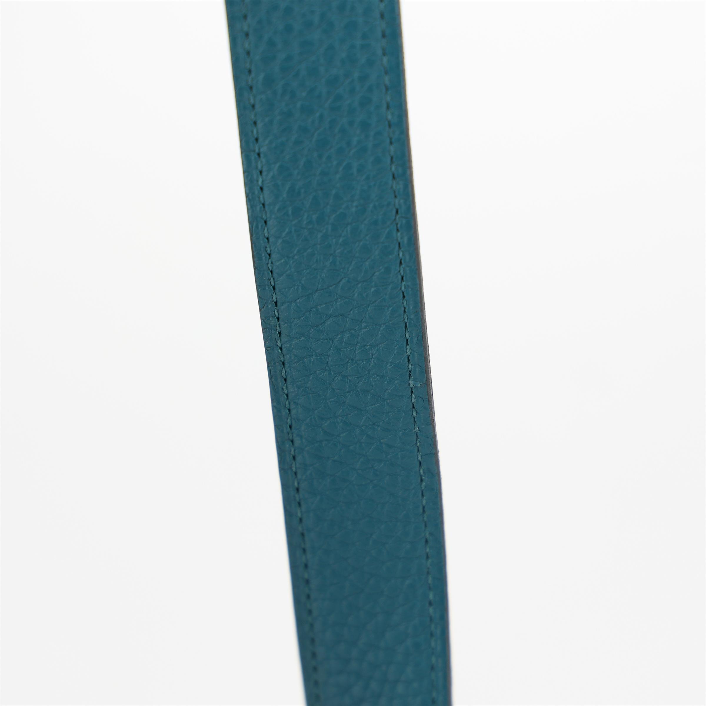 Excellent ( Rank SA ) HERMÈS Mini Lindy Vert Bosphore (W0) Clemence Gold hardware Y (2020) - 5