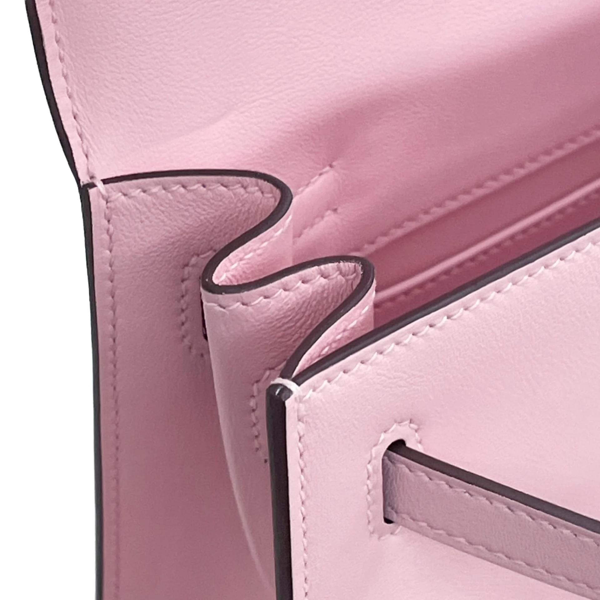 Excellent ( Rank SA ) HERMÈS Kelly Danse Rose Sakura (3Q) Swift Palladium hardware K (2025) - 11