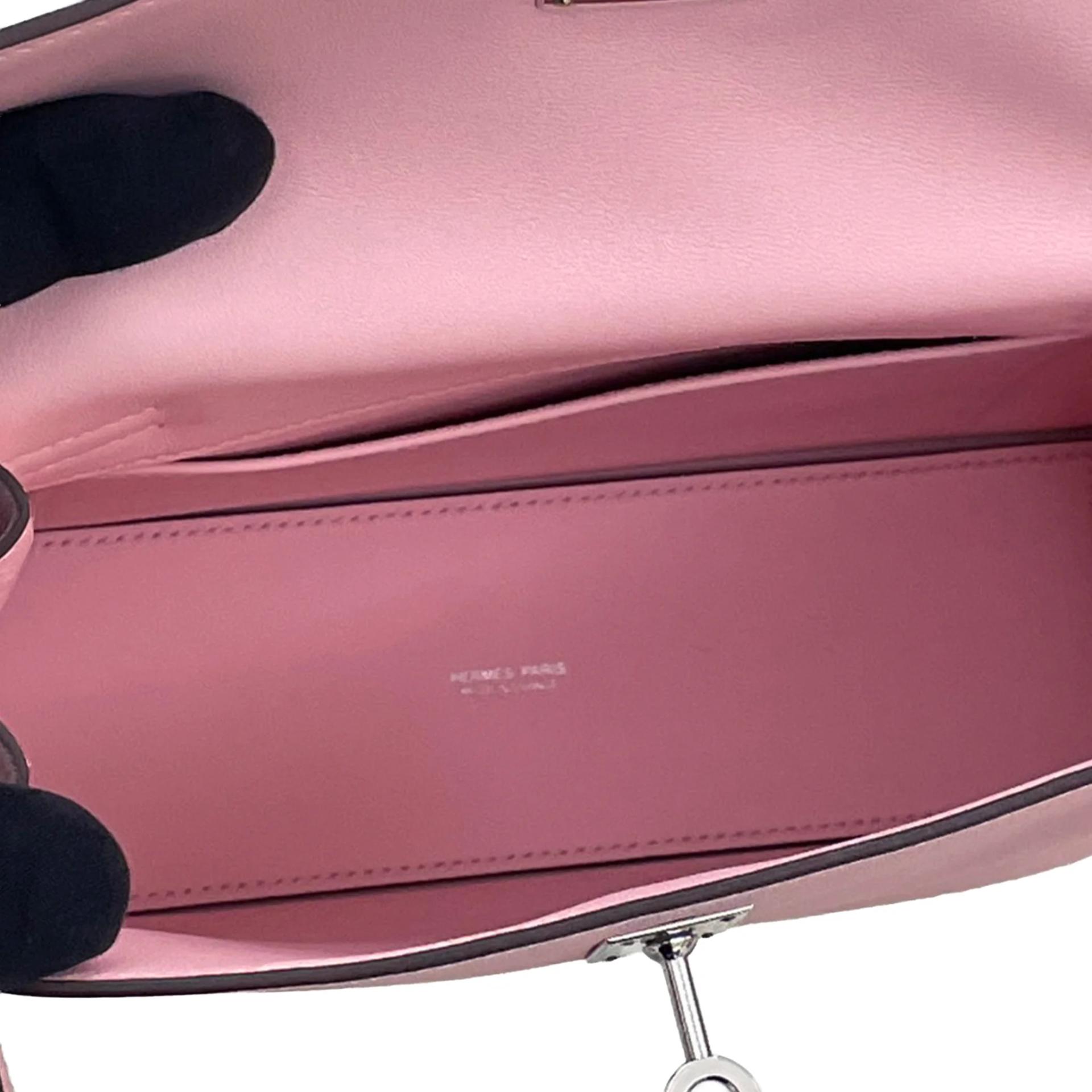 Excellent ( Rank SA ) HERMÈS Kelly Danse Rose Sakura (3Q) Swift Palladium hardware K (2025) - 9
