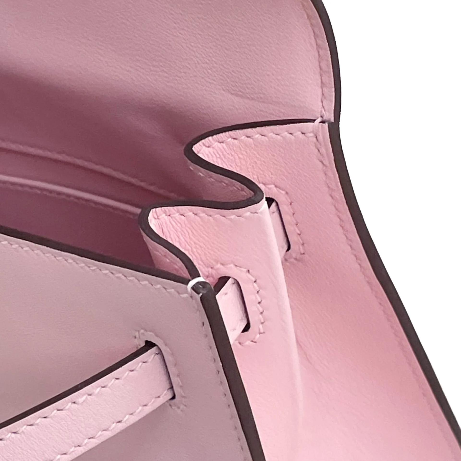 Excellent ( Rank SA ) HERMÈS Kelly Danse Rose Sakura (3Q) Swift Palladium hardware K (2025) - 10
