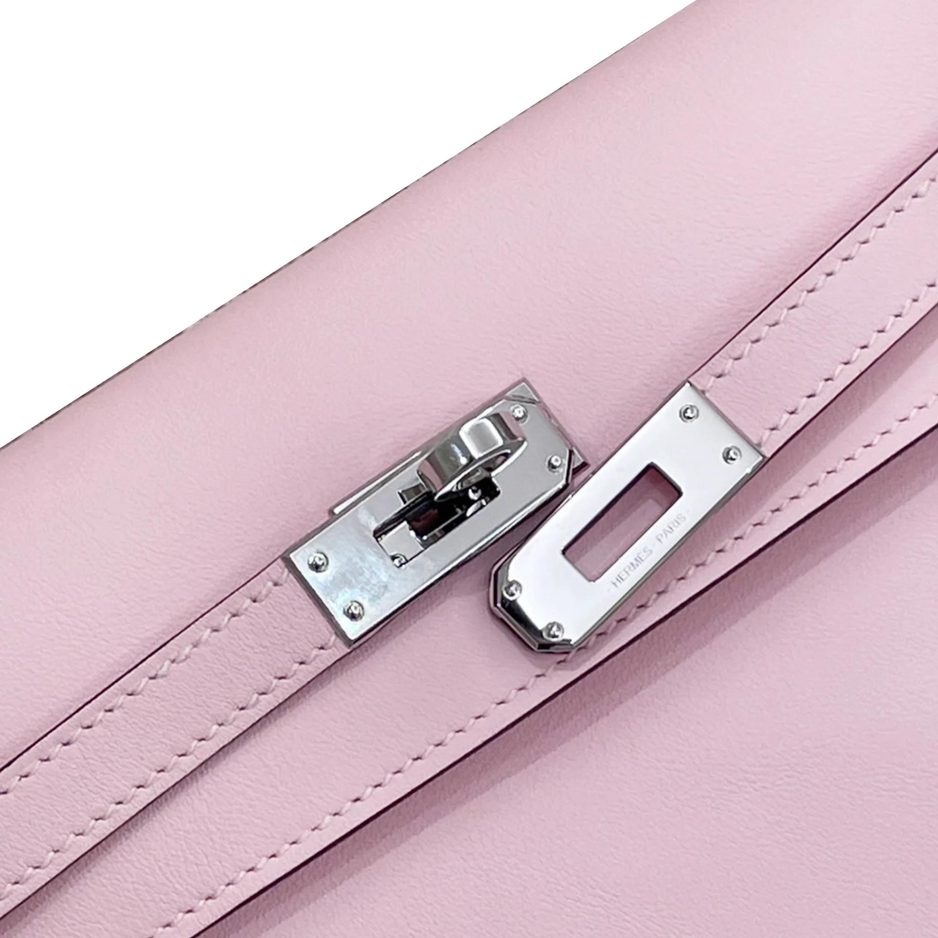 Excellent ( Rank SA ) HERMÈS Kelly Danse Rose Sakura (3Q) Swift Palladium hardware K (2025) - 7