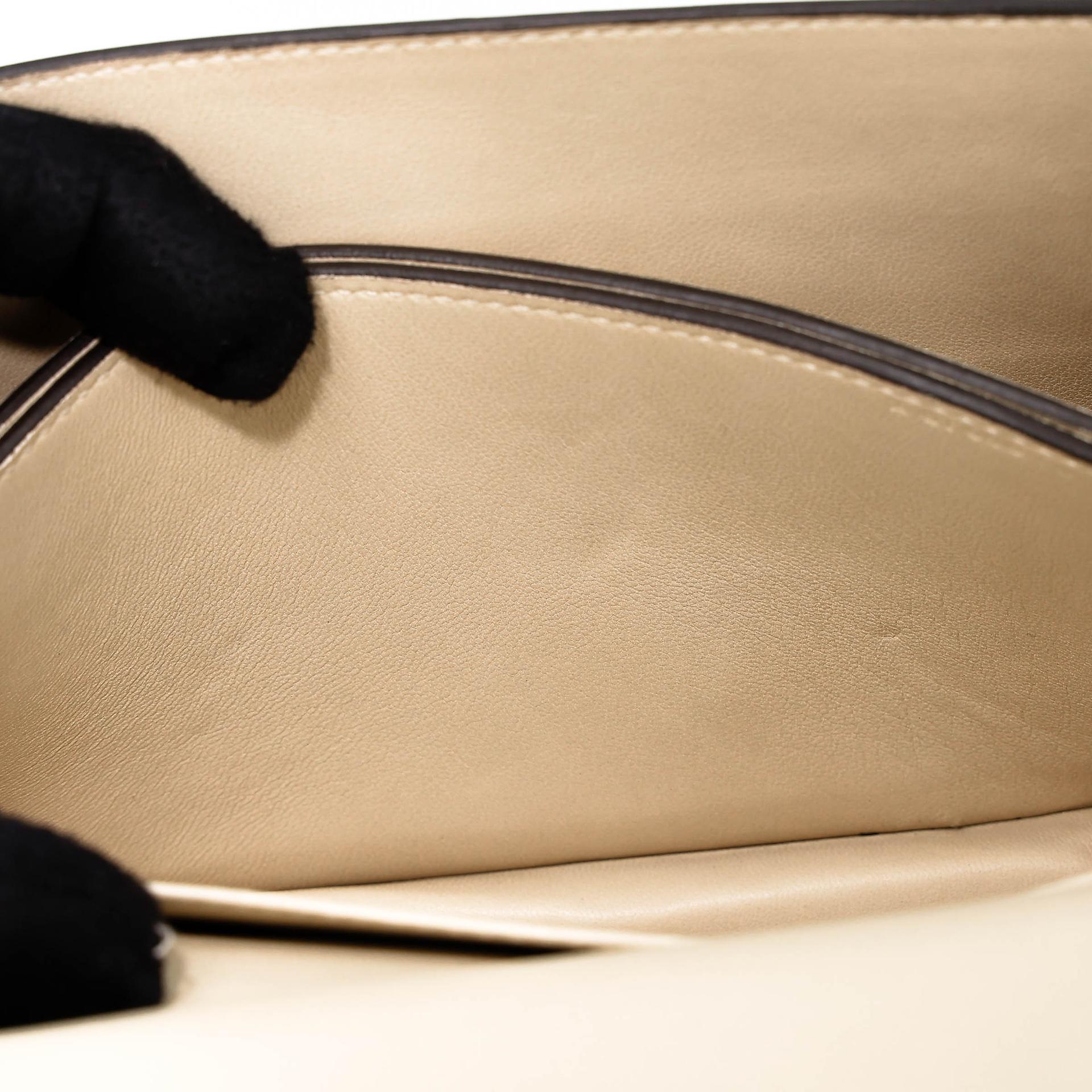 Very Good ( Rank A) HERMÈS Roulis Mini Ombre (1B) Vanille (Y1) Lizard Matte Alligator Palladium hardware X (2016) - 20