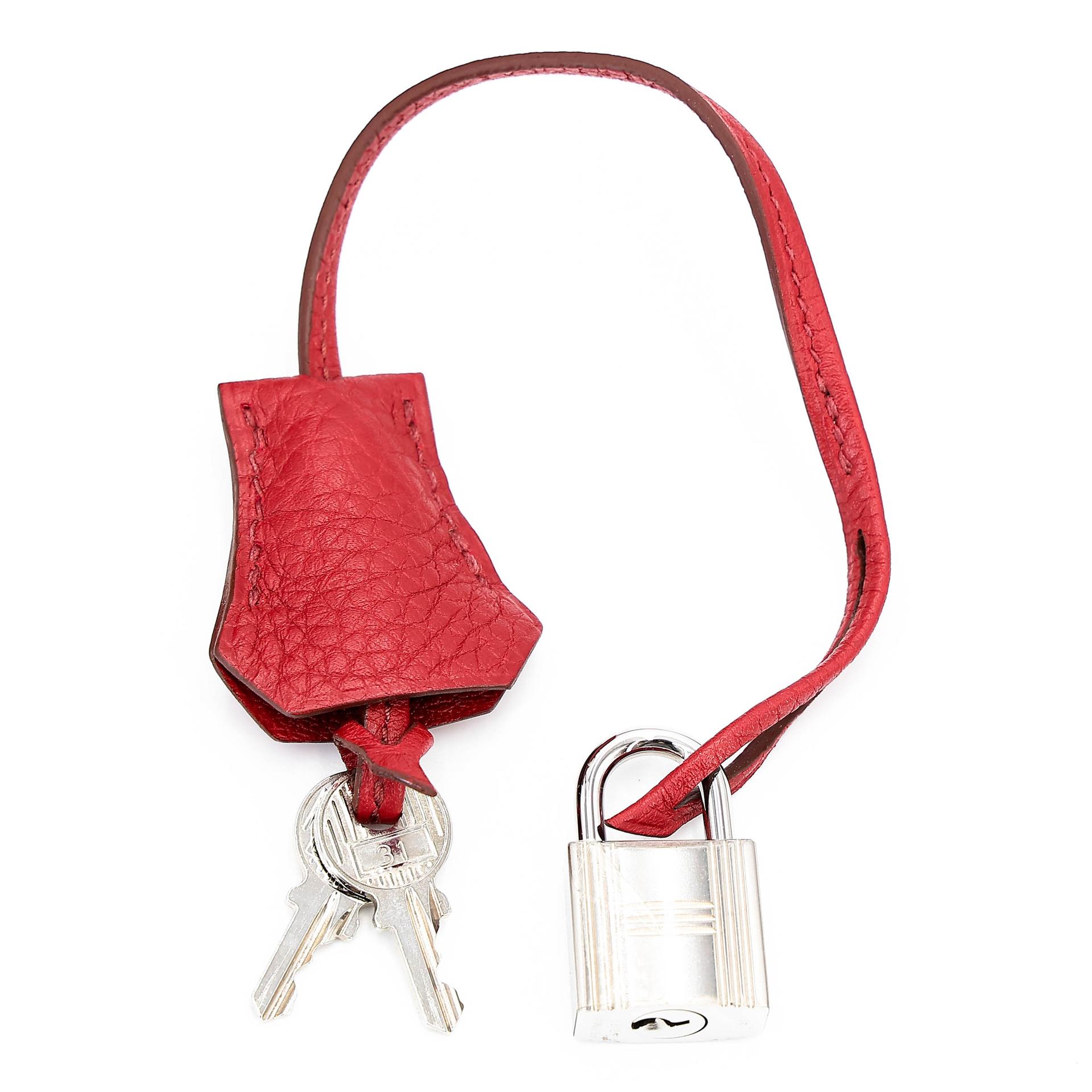 Good ( Rank AB) HERMÈS Birkin 30 Rouge Vif (53) Togo Palladium hardware Square Q (2013) - 31