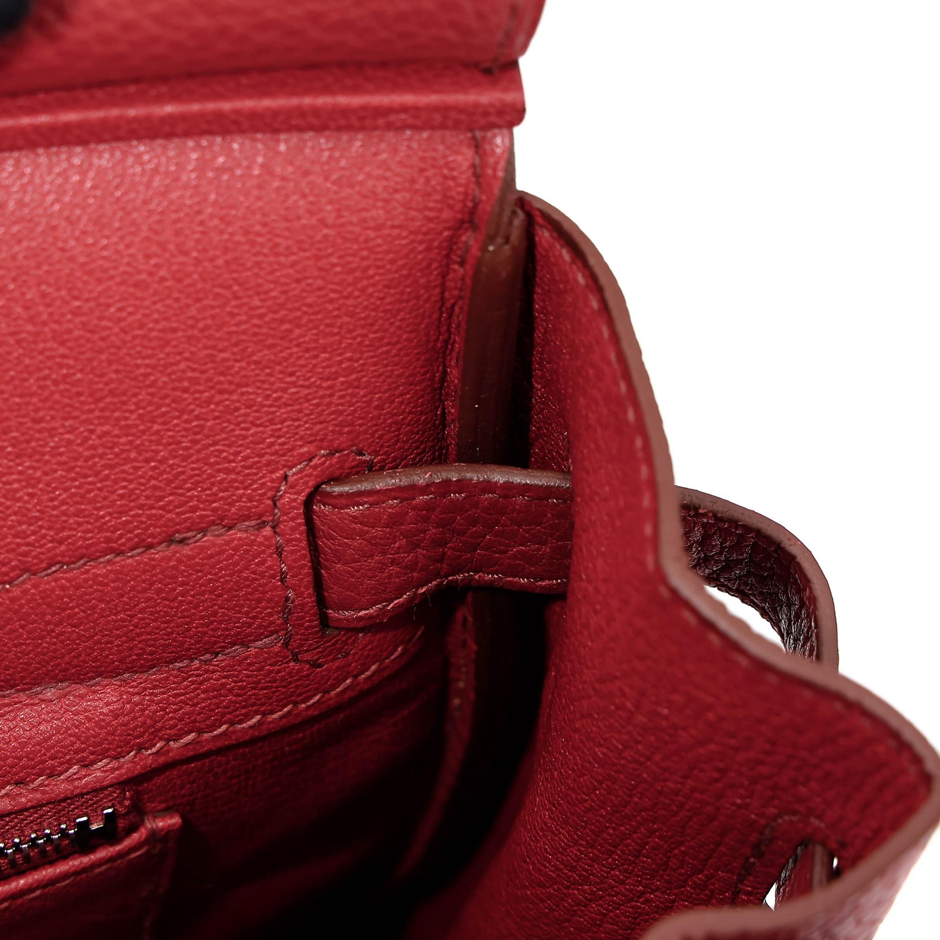 Good ( Rank AB) HERMÈS Birkin 30 Rouge Vif (53) Togo Palladium hardware Square Q (2013) - 27