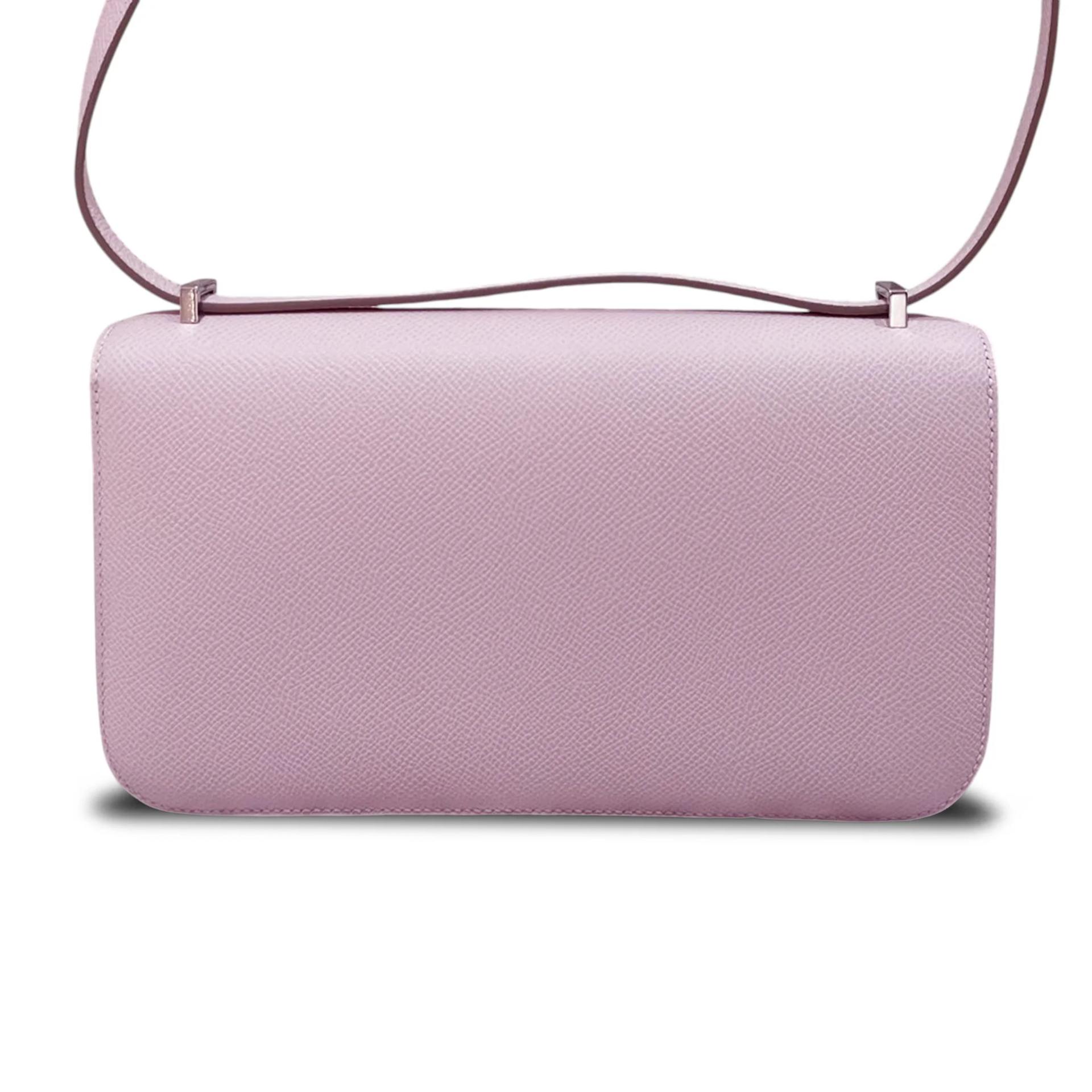 Brand New ( Rank N ) HERMÈS Constance Elan Mauve Pale (09) Epsom Palladium hardware K (2025) - 2