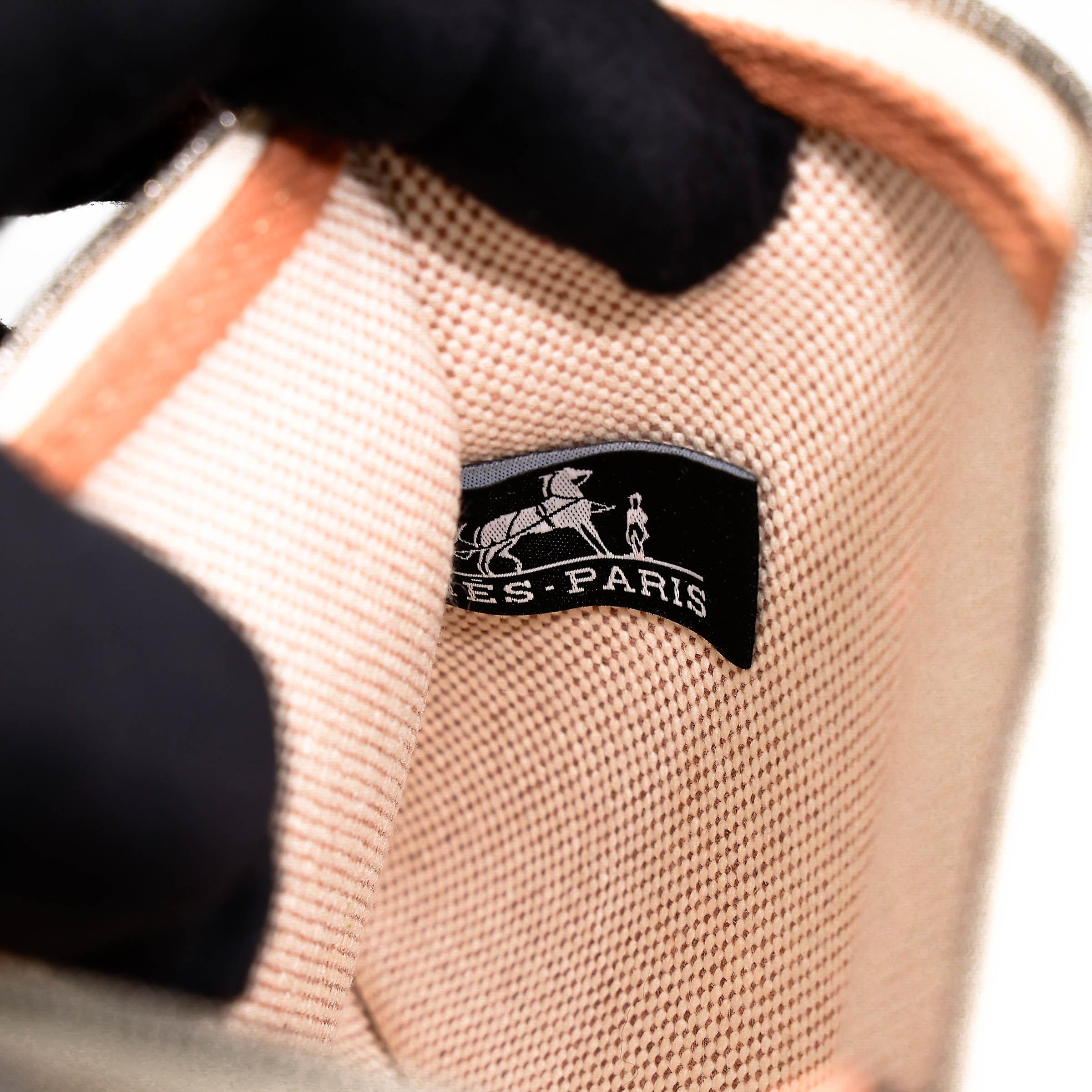 Very Good ( Rank A) HERMÈS Herbag Zip 31 PM Natural Sable (21) Vache Hunter Toile H canvas Palladium hardware D (2019) - 35