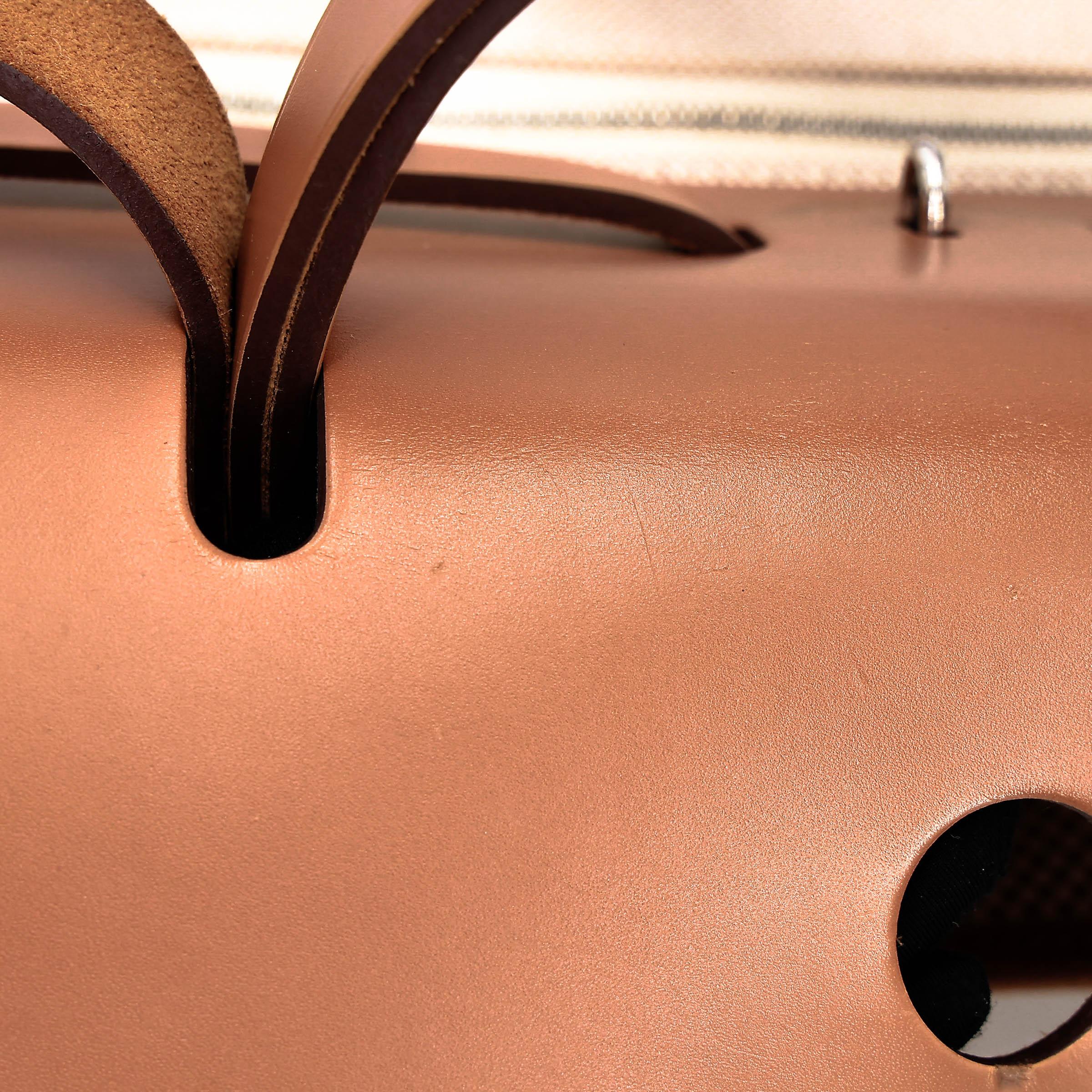 Very Good ( Rank A) HERMÈS Herbag Zip 31 PM Natural Sable (21) Vache Hunter Toile H canvas Palladium hardware D (2019) - 23