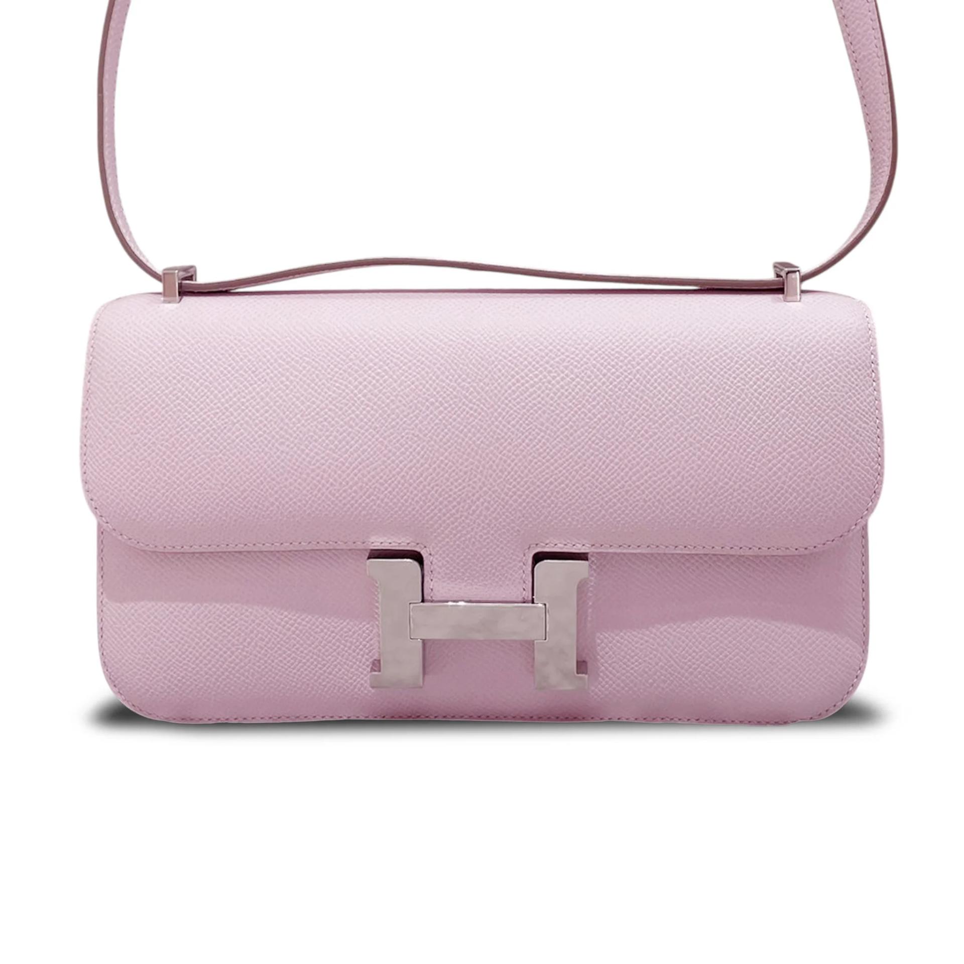 Brand New ( Rank N ) HERMÈS Constance Elan Mauve Pale (09) Epsom Palladium hardware K (2025) - 1