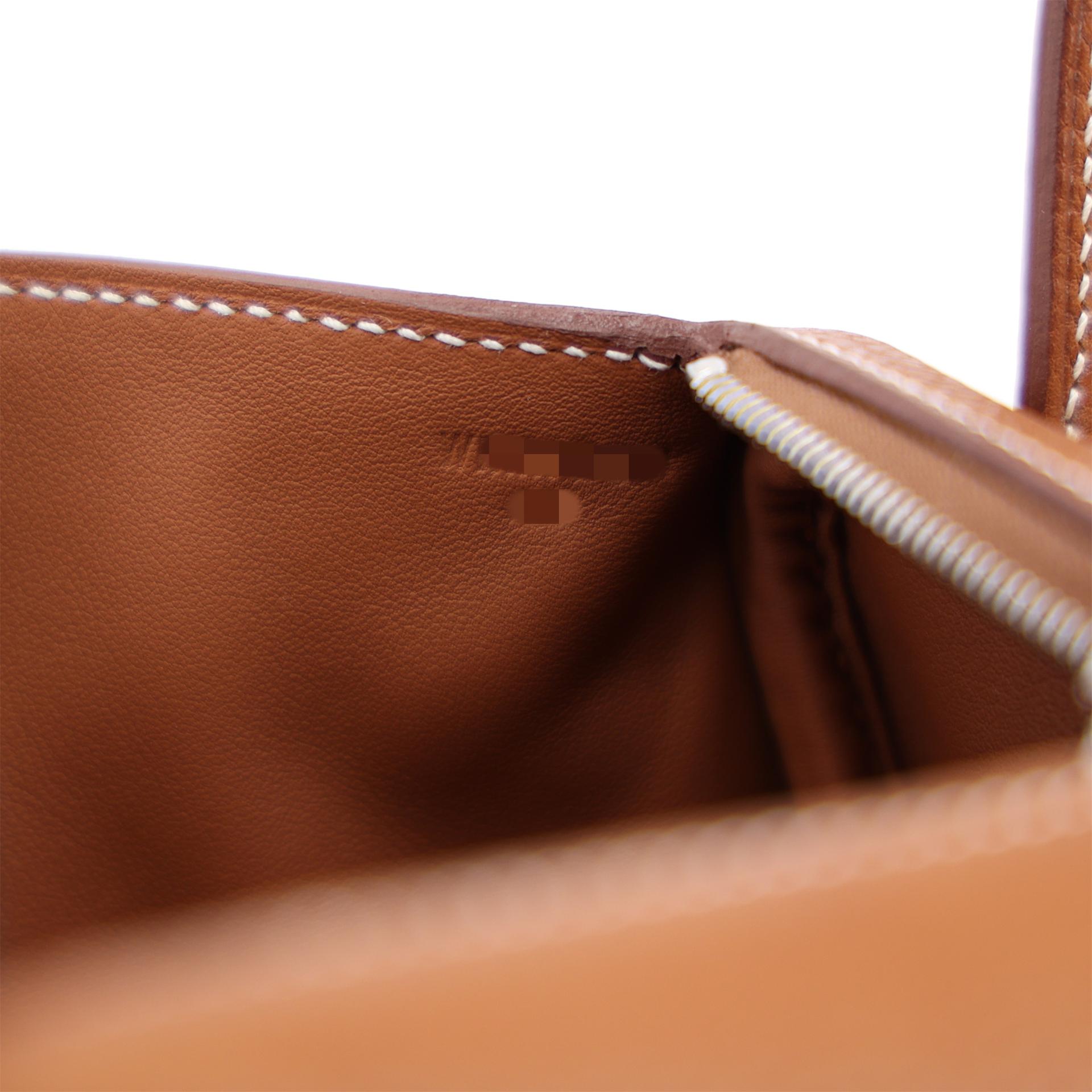 Unused ( Rank NS ) HERMÈS Mini Lindy II Fauve (34) Ficelle (17) Barenia Faubourg Palladium hardware W (2024) - 12