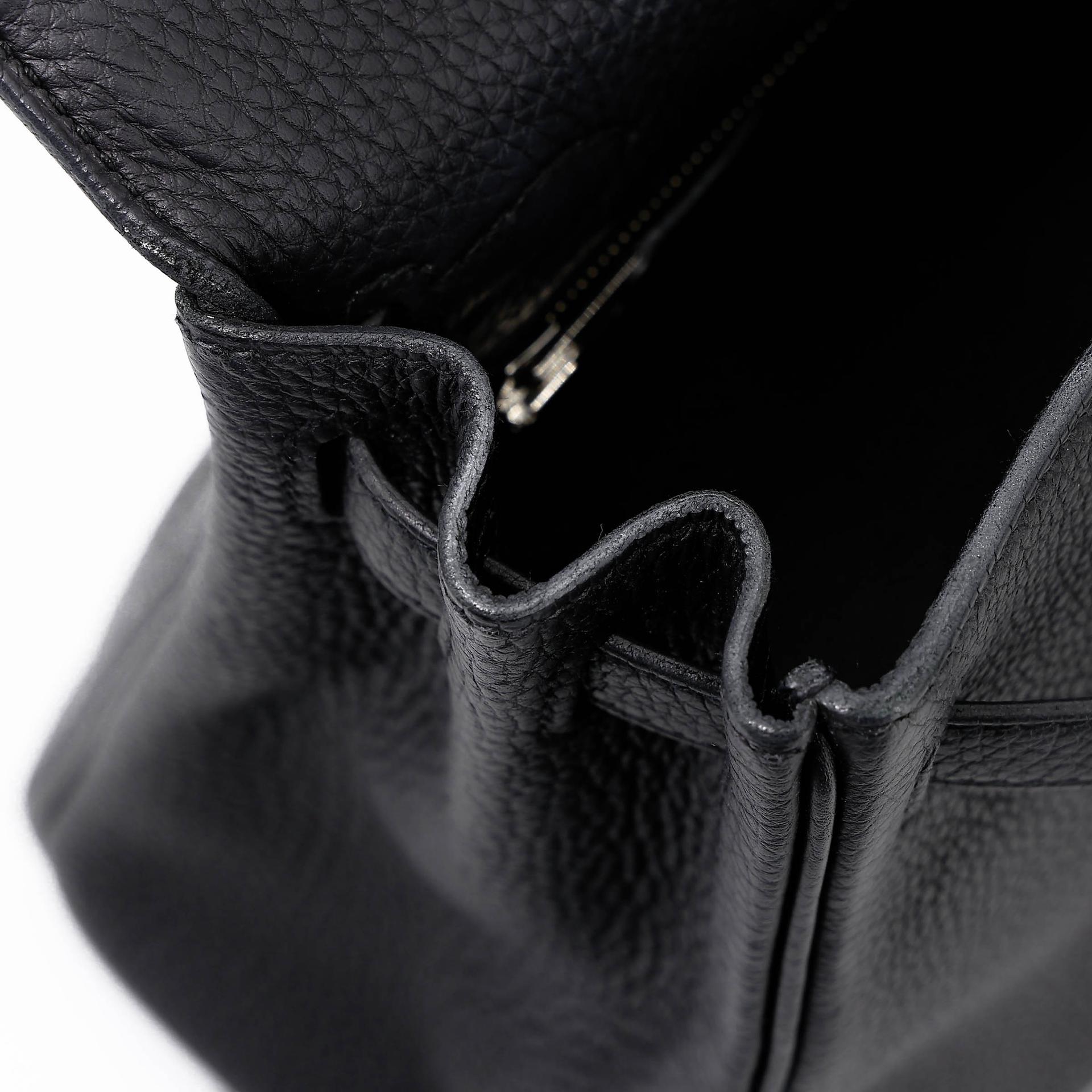 Very Good ( Rank A) HERMÈS Kelly 25 Navy (7U) Togo Palladium hardware Z (2021) - 21
