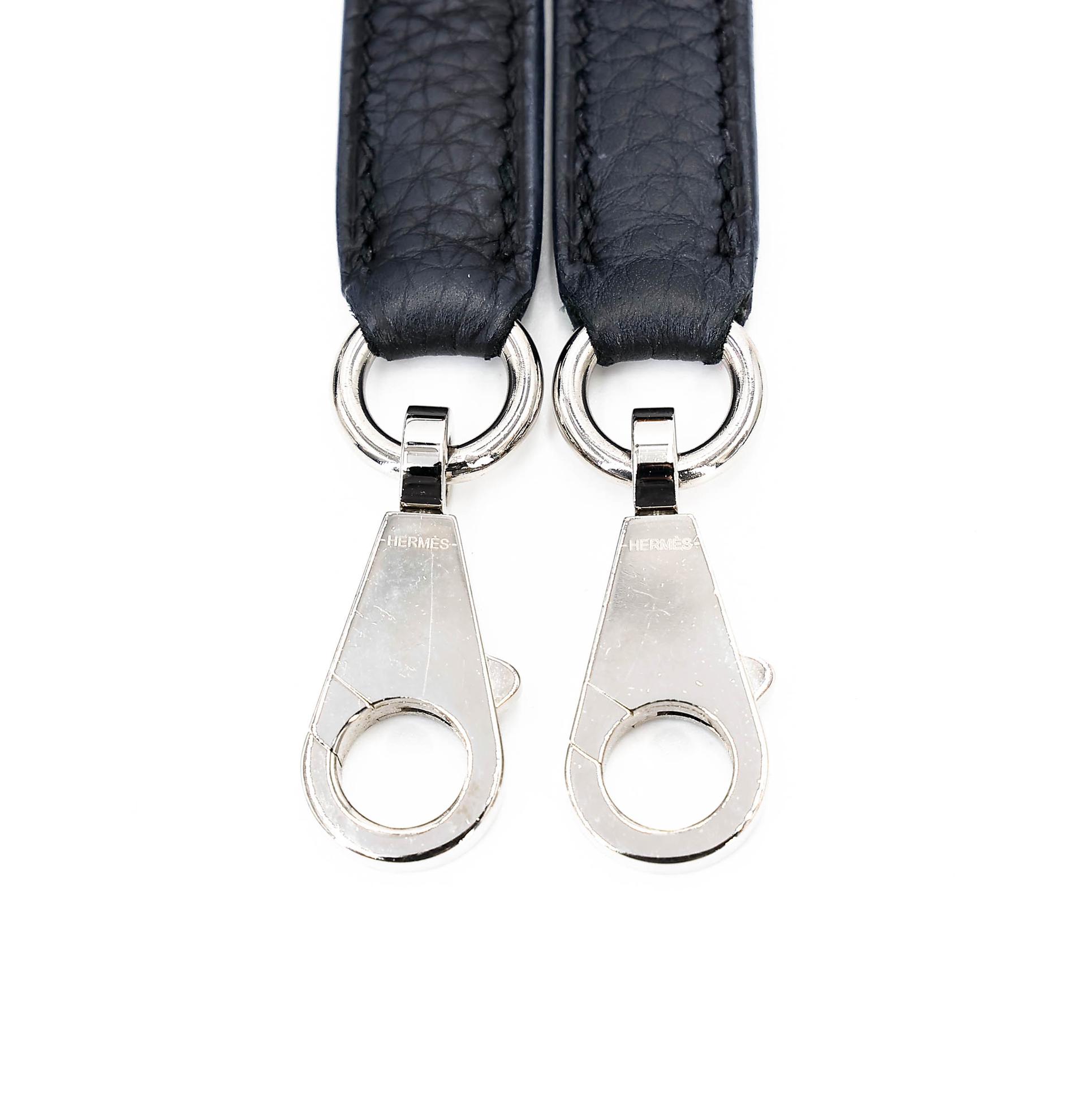Very Good ( Rank A) HERMÈS Kelly 25 Navy (7U) Togo Palladium hardware Z (2021) - 27