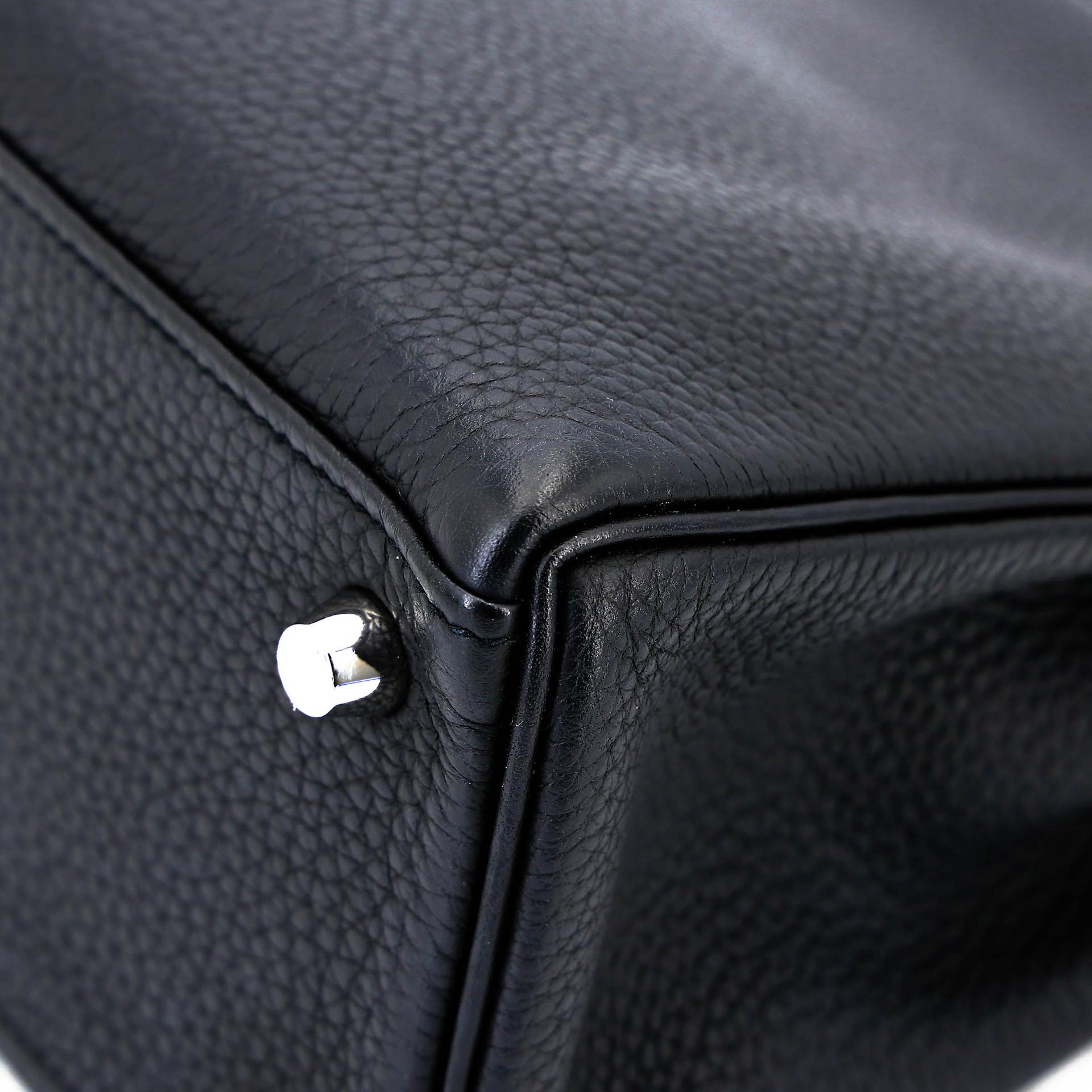 Very Good ( Rank A) HERMÈS Kelly 25 Navy (7U) Togo Palladium hardware Z (2021) - 10