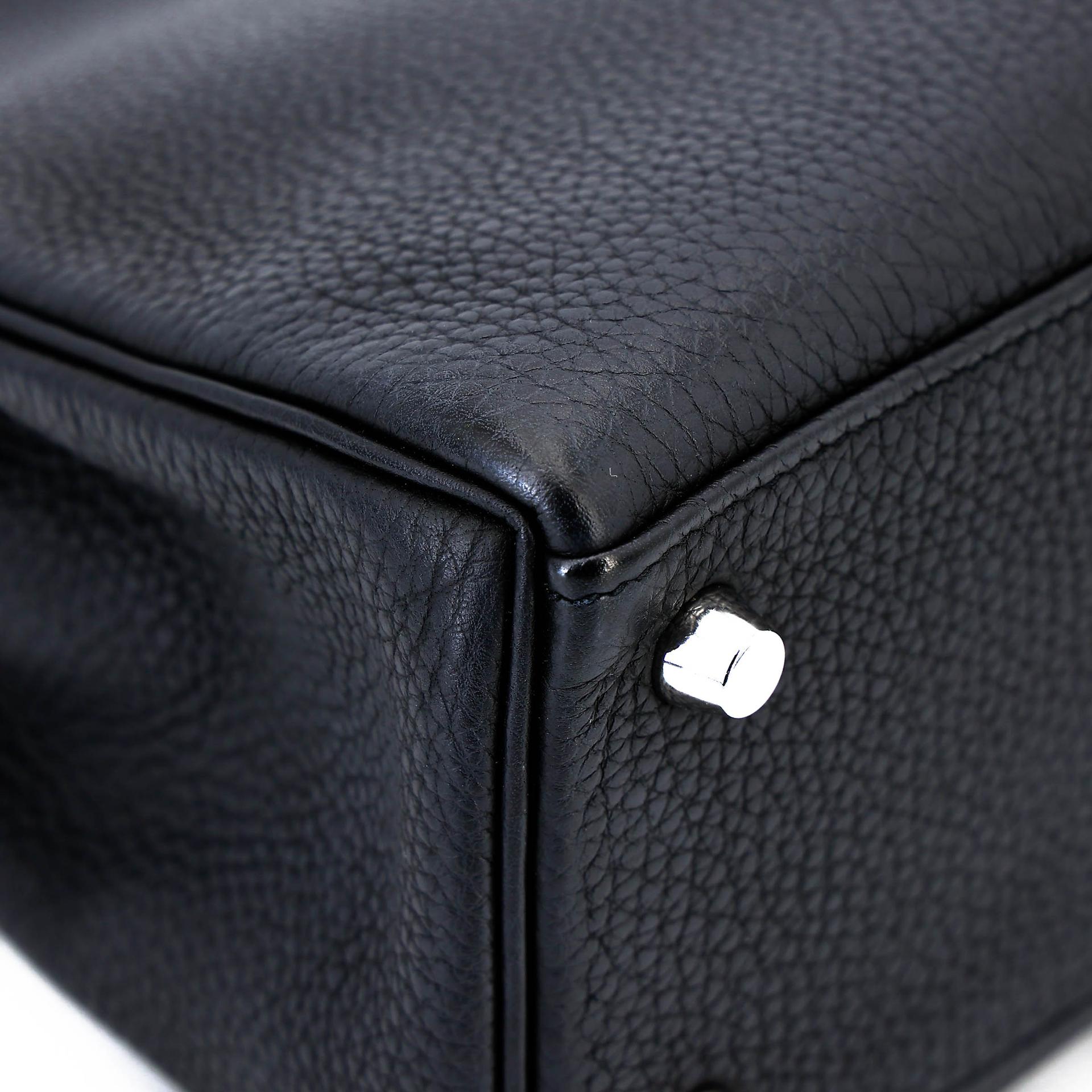Very Good ( Rank A) HERMÈS Kelly 25 Navy (7U) Togo Palladium hardware Z (2021) - 11