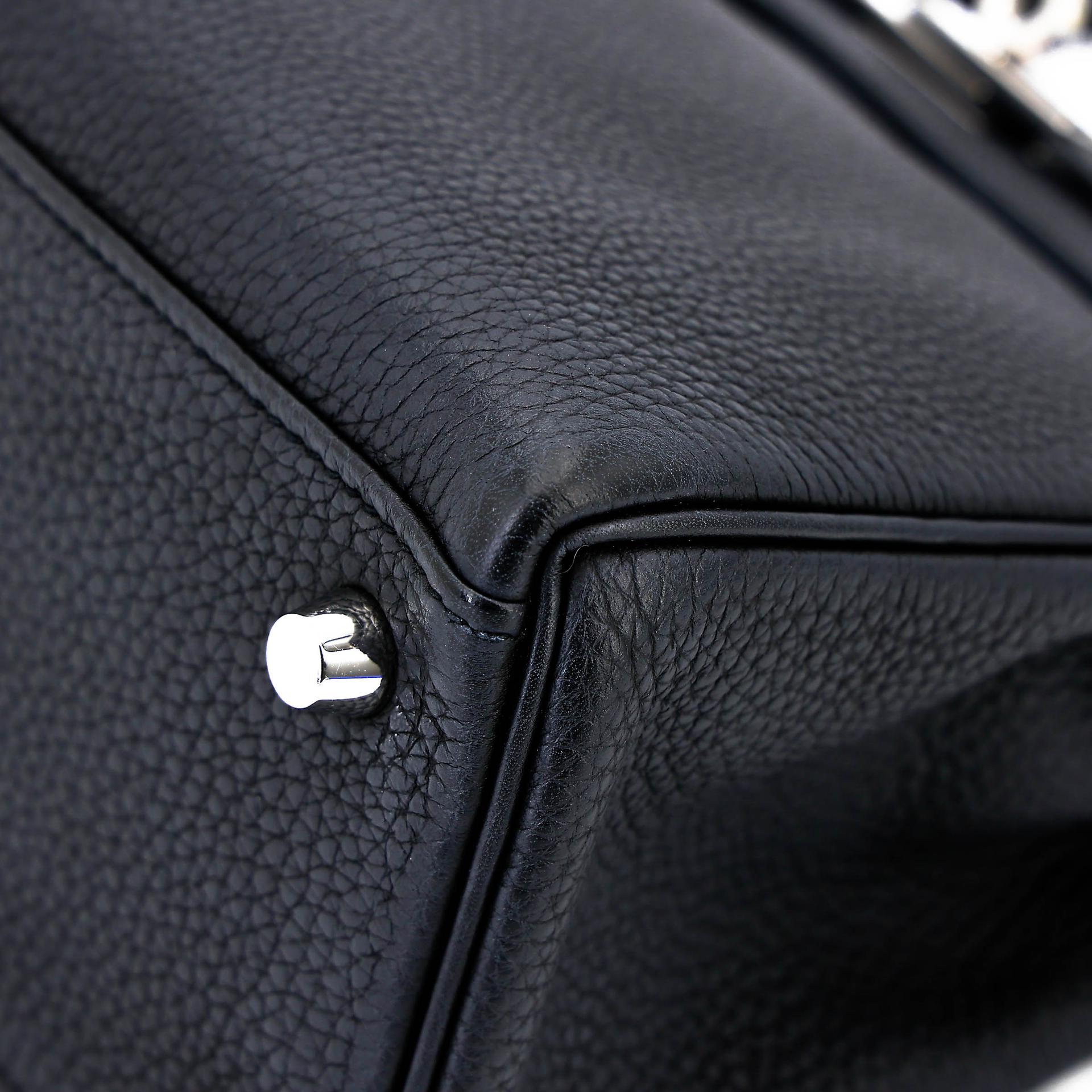 Very Good ( Rank A) HERMÈS Kelly 25 Navy (7U) Togo Palladium hardware Z (2021) - 8